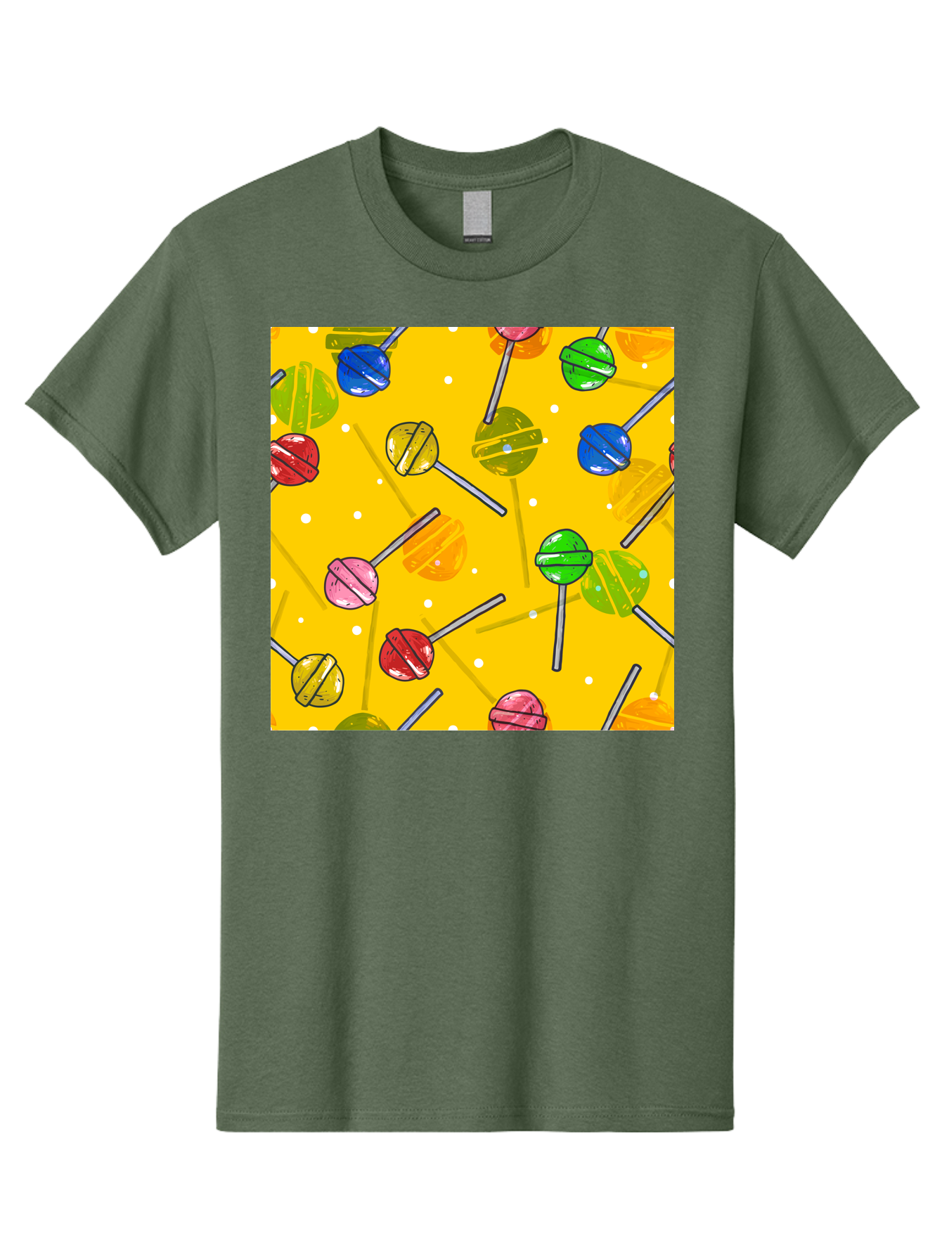 Lollipops Men'S Graphic Tee, 100% Cotton, Comfortable Casual Summer Wear, Machine Washable, Lollipops, Candy, Sweets, Colorful Treats, Vibrant Hues, Playful Design, Sweet Tooth, Party Favors, Kid'S Party Aac402 21