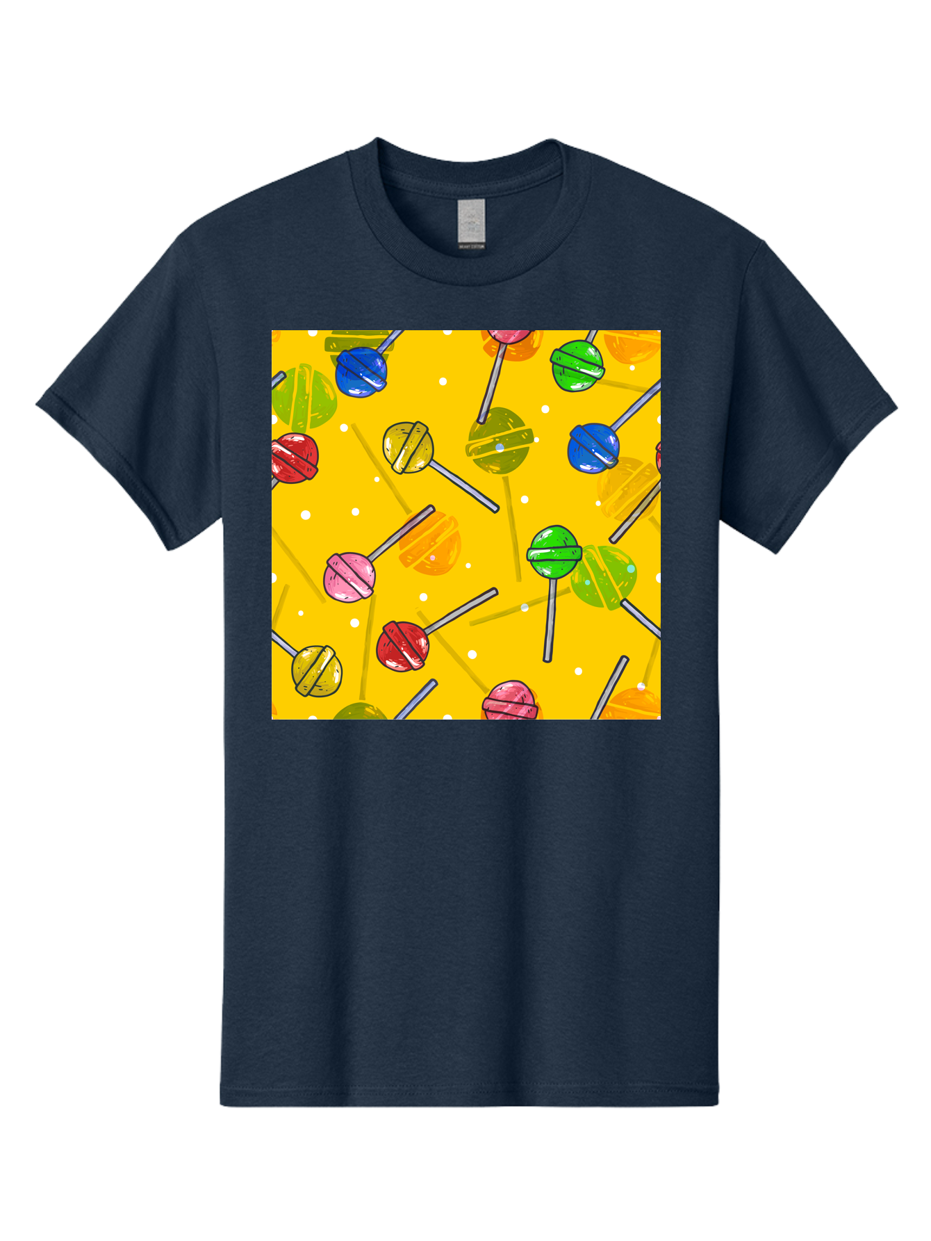 Lollipops Men'S Graphic Tee, 100% Cotton, Comfortable Casual Summer Wear, Machine Washable, Lollipops, Candy, Sweets, Colorful Treats, Vibrant Hues, Playful Design, Sweet Tooth, Party Favors, Kid'S Party Aac402 19