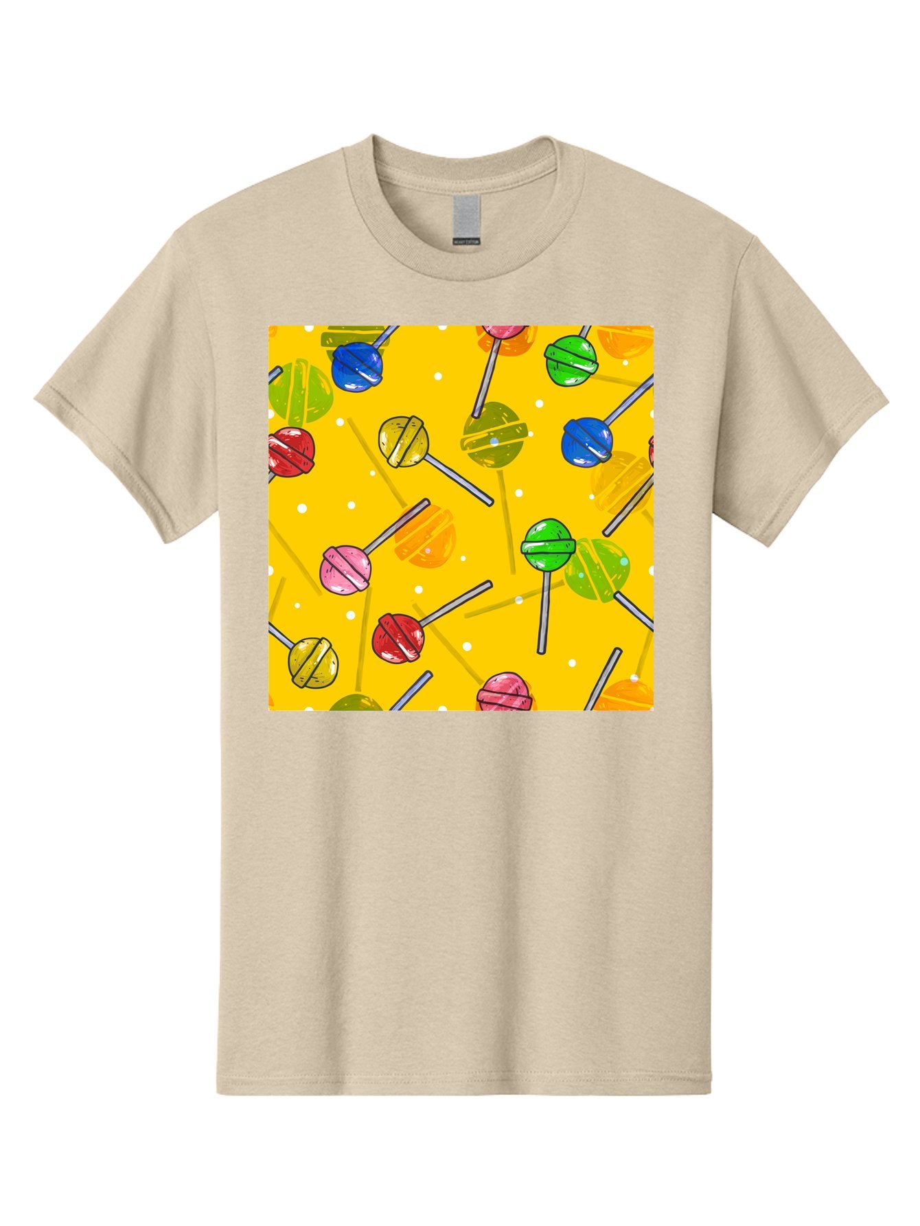 Lollipops Men'S Graphic Tee, 100% Cotton, Comfortable Casual Summer Wear, Machine Washable, Lollipops, Candy, Sweets, Colorful Treats, Vibrant Hues, Playful Design, Sweet Tooth, Party Favors, Kid'S Party Aac402 9