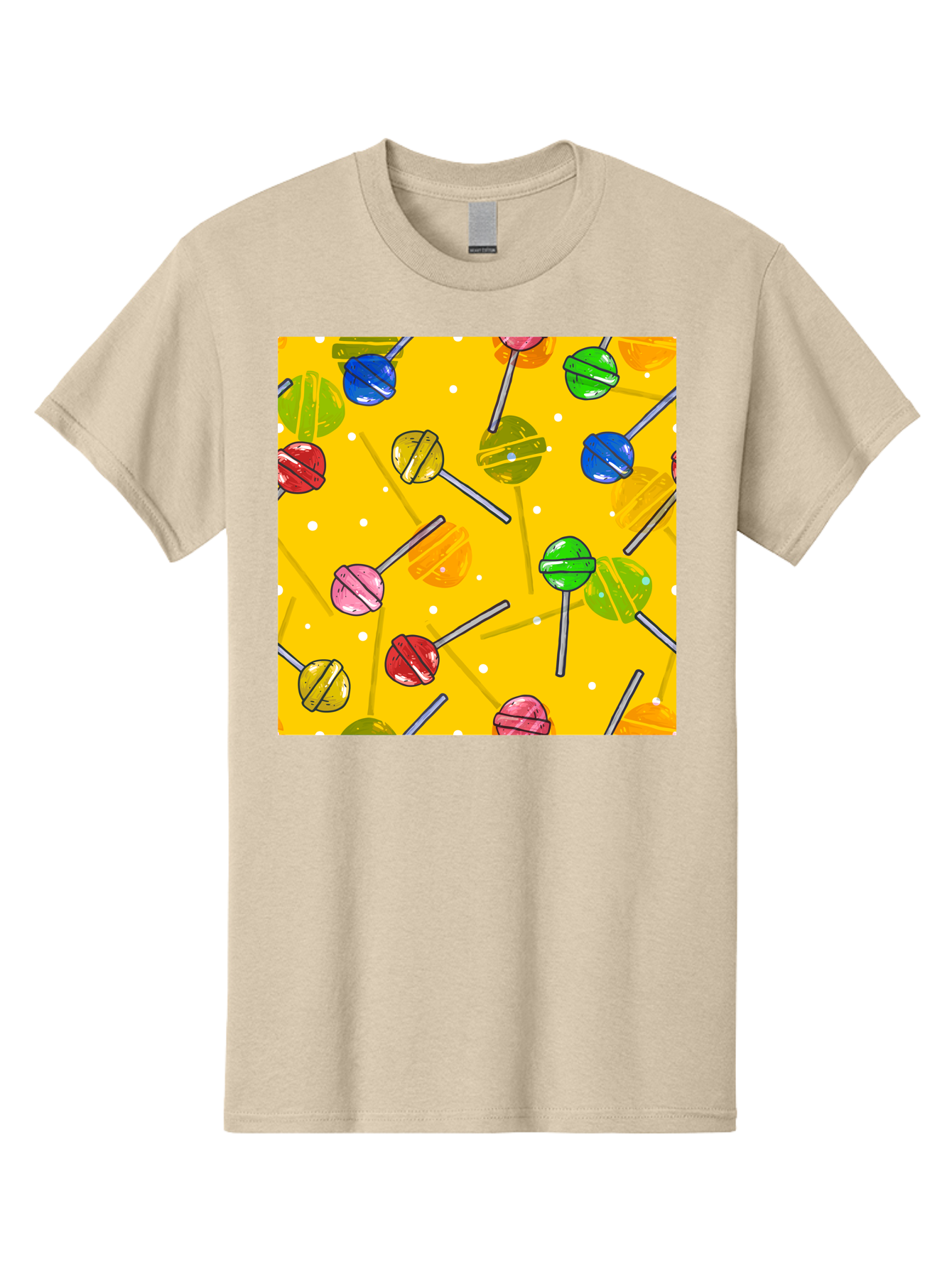 Lollipops Men'S Graphic Tee, 100% Cotton, Comfortable Casual Summer Wear, Machine Washable, Lollipops, Candy, Sweets, Colorful Treats, Vibrant Hues, Playful Design, Sweet Tooth, Party Favors, Kid'S Party Aac402 9