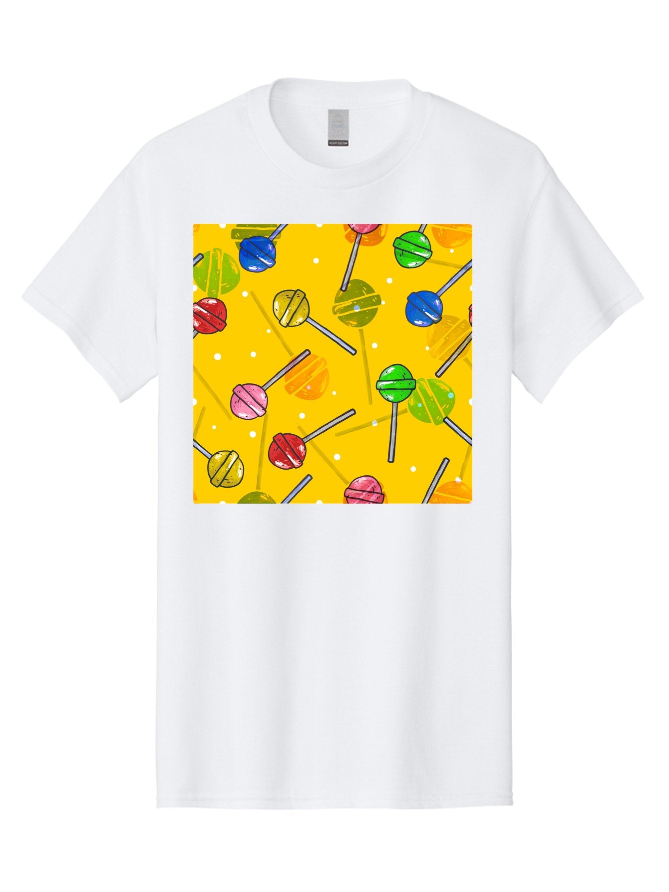 Lollipops Men'S Graphic Tee, 100% Cotton, Comfortable Casual Summer Wear, Machine Washable, Lollipops, Candy, Sweets, Colorful Treats, Vibrant Hues, Playful Design, Sweet Tooth, Party Favors, Kid'S Party Aac402 8