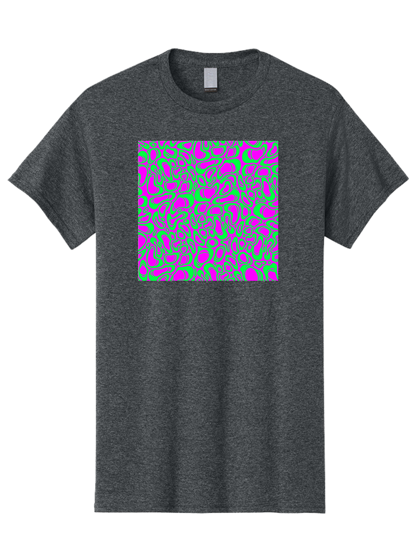 Magenta-And-Green-Pattern Men'S Graphic Tee, 100% Cotton, Comfortable Casual Summer Wear, Machine Washable, Leopard Print Pattern, Animal Print Design, Vibrant Colors, Bold Fashion Statement, Abstract Texture, Colorful Graphic Aac404 19