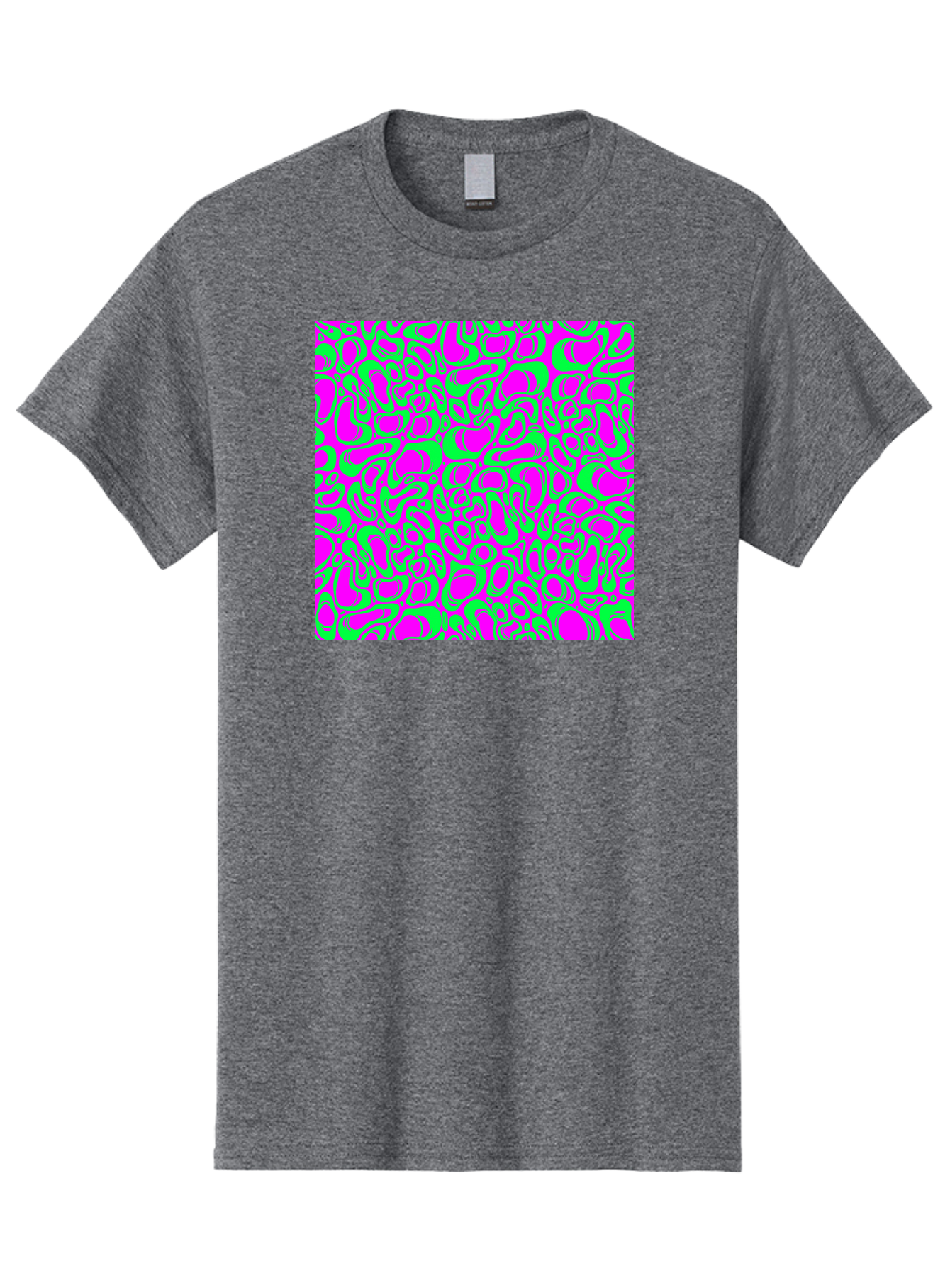 Magenta-And-Green-Pattern Men'S Graphic Tee, 100% Cotton, Comfortable Casual Summer Wear, Machine Washable, Leopard Print Pattern, Animal Print Design, Vibrant Colors, Bold Fashion Statement, Abstract Texture, Colorful Graphic Aac404 29
