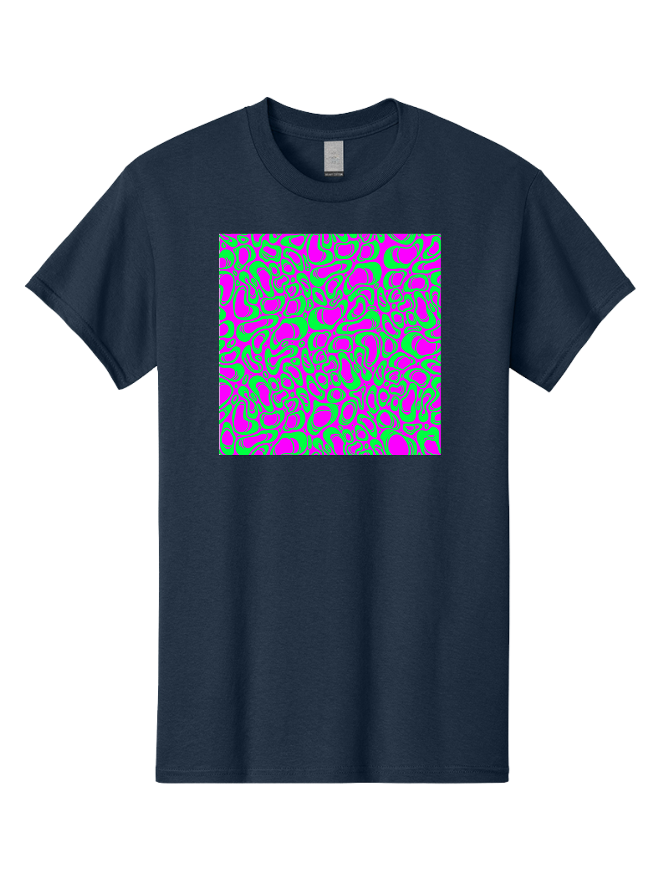 Magenta-And-Green-Pattern Men'S Graphic Tee, 100% Cotton, Comfortable Casual Summer Wear, Machine Washable, Leopard Print Pattern, Animal Print Design, Vibrant Colors, Bold Fashion Statement, Abstract Texture, Colorful Graphic Aac404 7