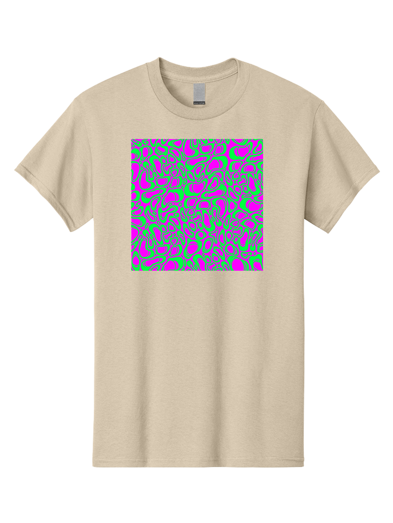 Magenta-And-Green-Pattern Men'S Graphic Tee, 100% Cotton, Comfortable Casual Summer Wear, Machine Washable, Leopard Print Pattern, Animal Print Design, Vibrant Colors, Bold Fashion Statement, Abstract Texture, Colorful Graphic Aac404 11