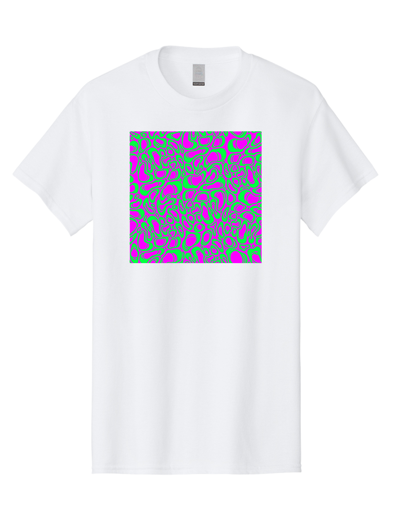Magenta-And-Green-Pattern Men'S Graphic Tee, 100% Cotton, Comfortable Casual Summer Wear, Machine Washable, Leopard Print Pattern, Animal Print Design, Vibrant Colors, Bold Fashion Statement, Abstract Texture, Colorful Graphic Aac404 5