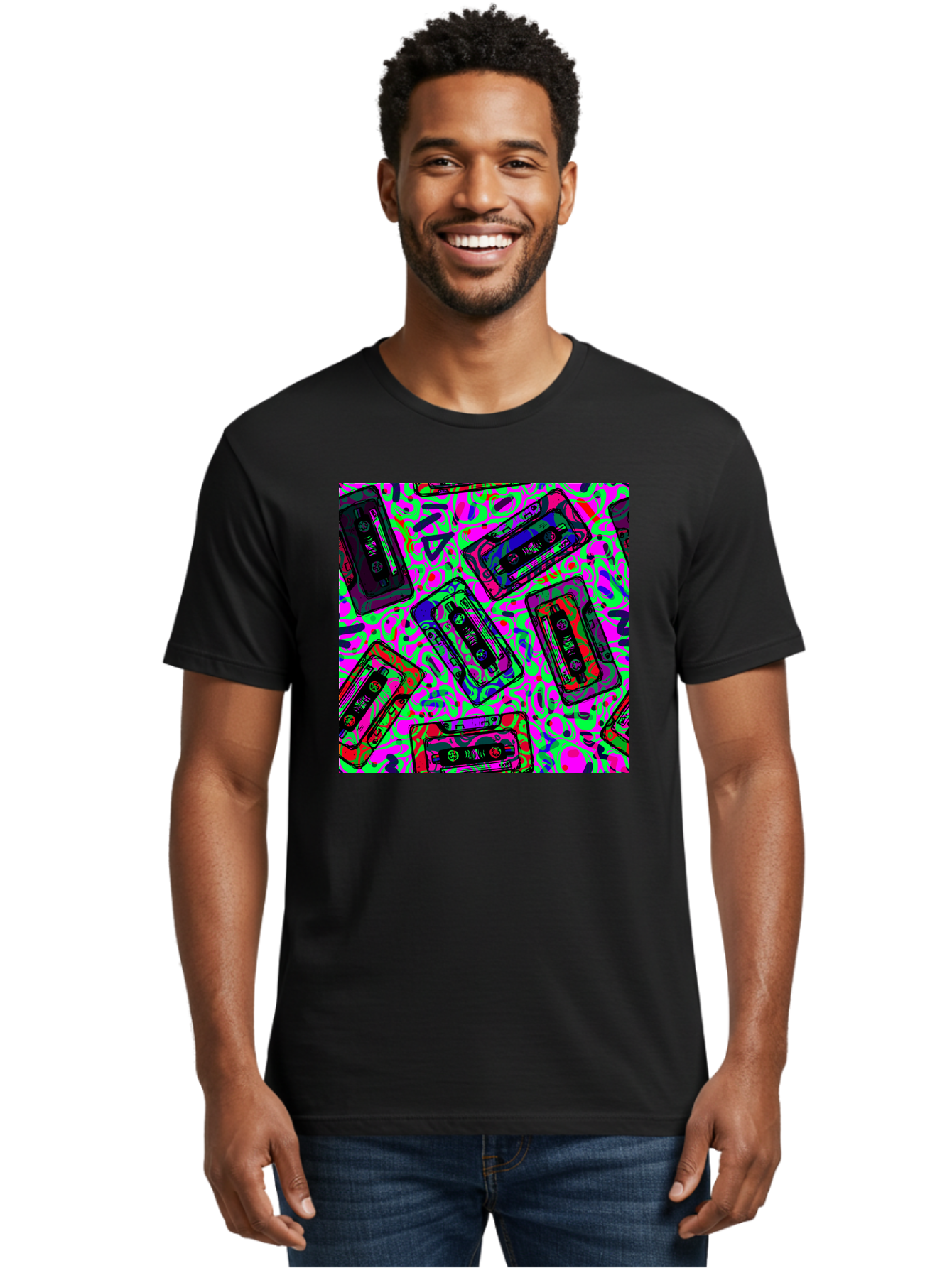 Mix-Tape Men'S Graphic Tee, 100% Cotton, Comfortable Casual Summer Wear, Machine Washable, Mix Tape Cassettes, Retro Music, Vintage Technology, Nostalgic Vibes, 80S And 90S Style, Cassette Tapes, Music Lover, Hipster Culture, Colorful Design Aac406 12