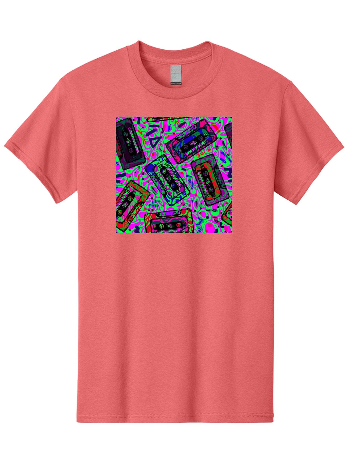Mix-Tape Men'S Graphic Tee, 100% Cotton, Comfortable Casual Summer Wear, Machine Washable, Mix Tape Cassettes, Retro Music, Vintage Technology, Nostalgic Vibes, 80S And 90S Style, Cassette Tapes, Music Lover, Hipster Culture, Colorful Design Aac406 6