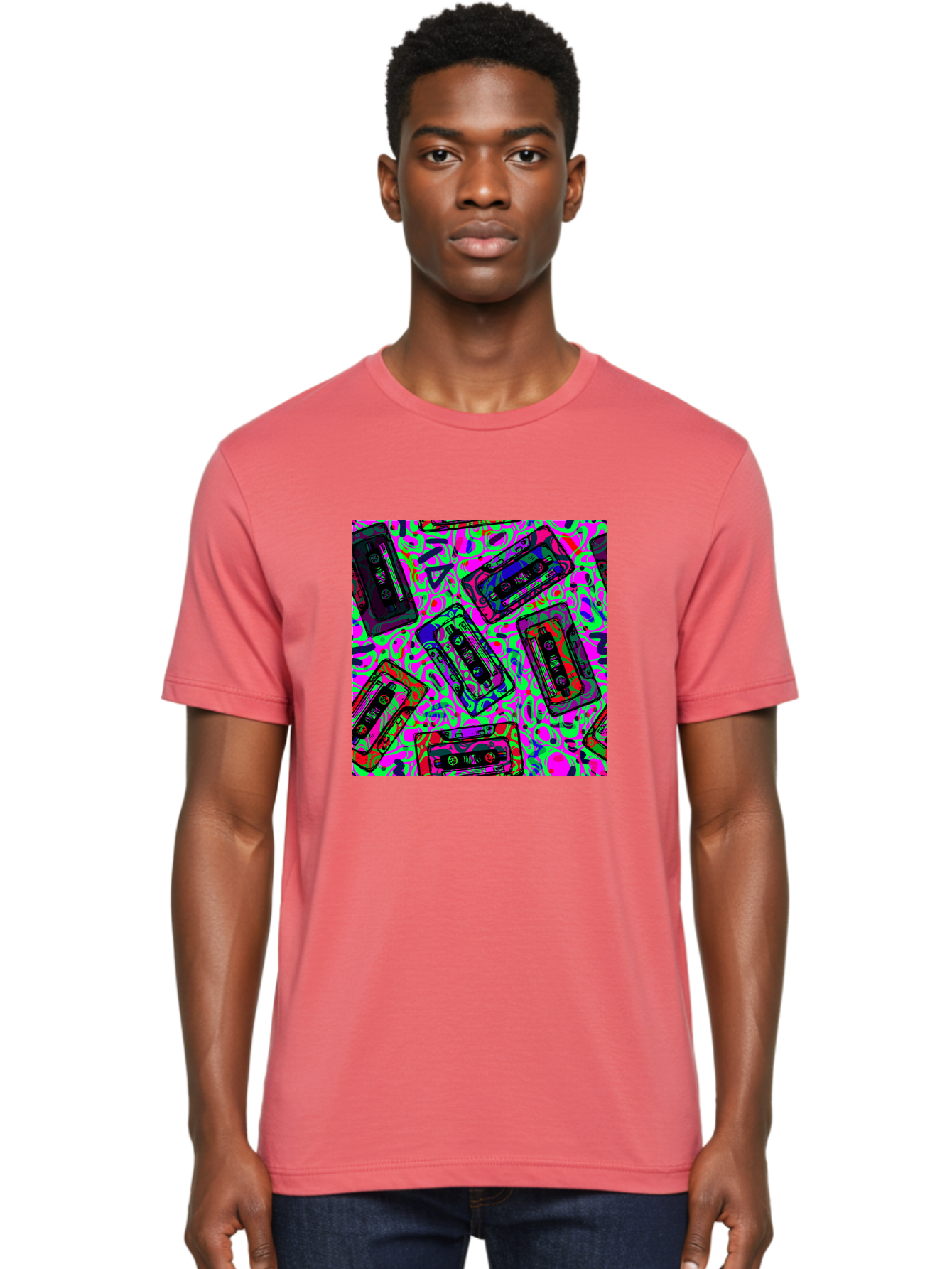 Mix-Tape Men'S Graphic Tee, 100% Cotton, Comfortable Casual Summer Wear, Machine Washable, Mix Tape Cassettes, Retro Music, Vintage Technology, Nostalgic Vibes, 80S And 90S Style, Cassette Tapes, Music Lover, Hipster Culture, Colorful Design Aac406 14