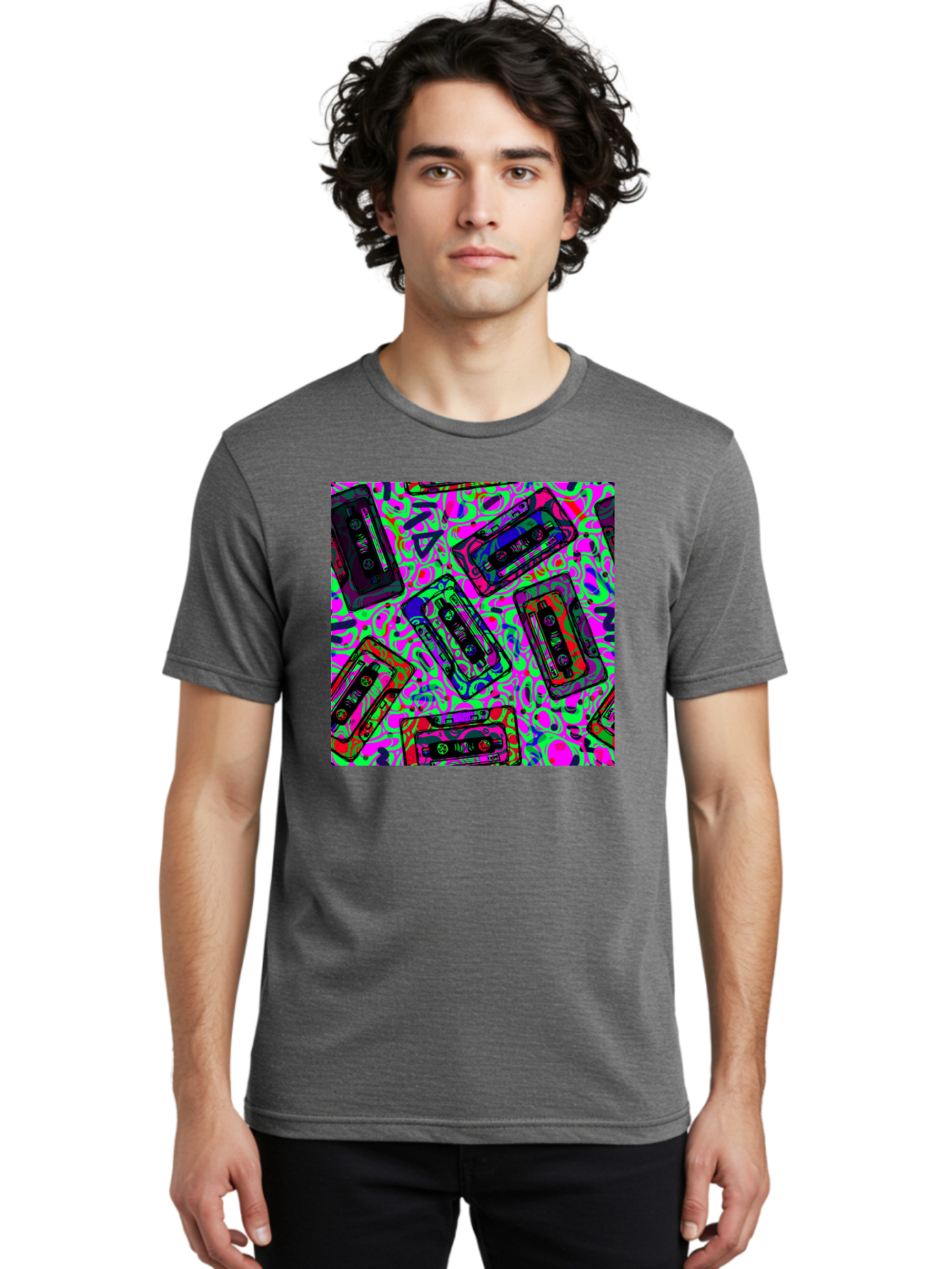 Mix-Tape Men'S Graphic Tee, 100% Cotton, Comfortable Casual Summer Wear, Machine Washable, Mix Tape Cassettes, Retro Music, Vintage Technology, Nostalgic Vibes, 80S And 90S Style, Cassette Tapes, Music Lover, Hipster Culture, Colorful Design Aac406 16
