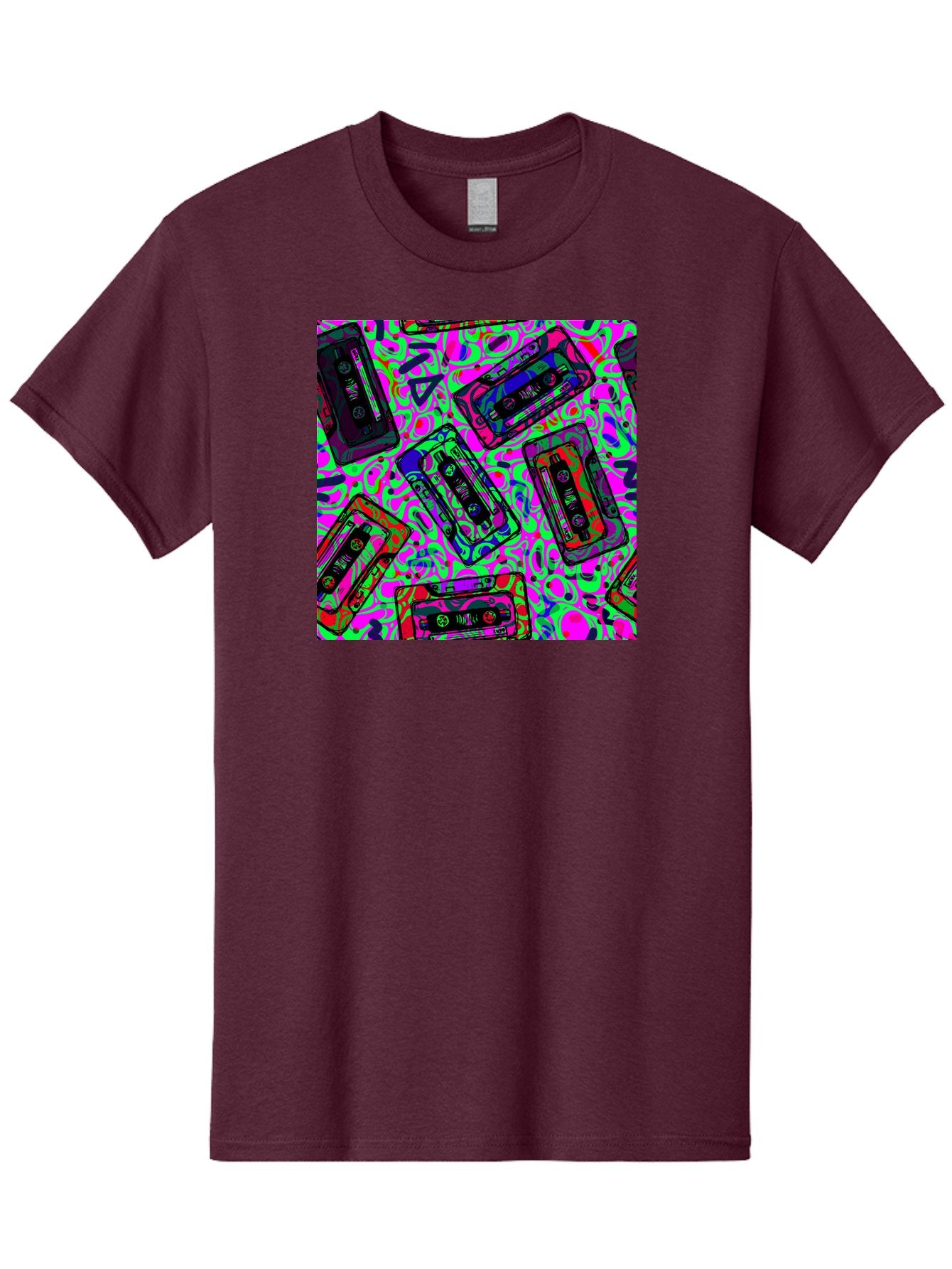 Mix-Tape Men'S Graphic Tee, 100% Cotton, Comfortable Casual Summer Wear, Machine Washable, Mix Tape Cassettes, Retro Music, Vintage Technology, Nostalgic Vibes, 80S And 90S Style, Cassette Tapes, Music Lover, Hipster Culture, Colorful Design Aac406