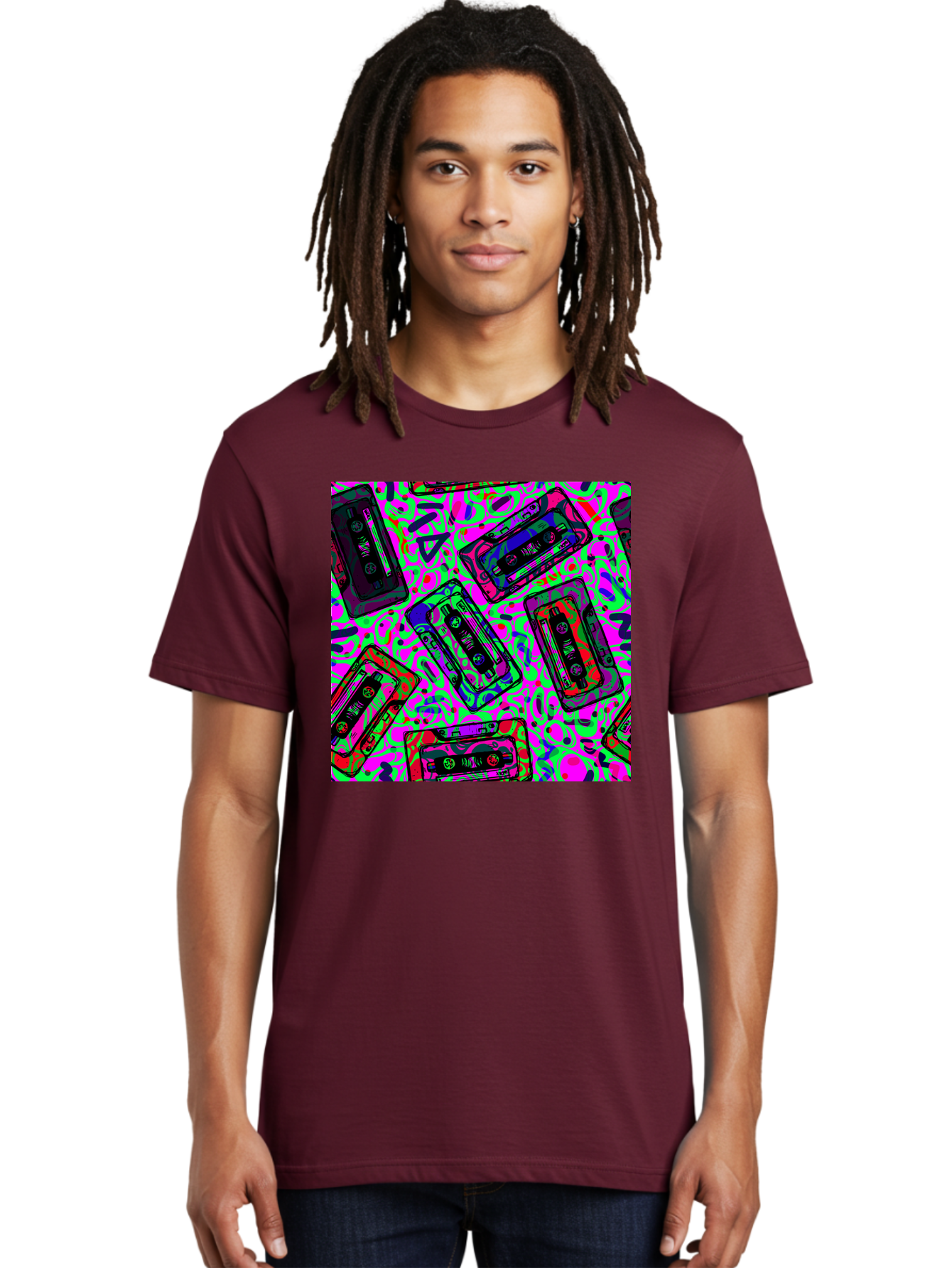 Mix-Tape Men'S Graphic Tee, 100% Cotton, Comfortable Casual Summer Wear, Machine Washable, Mix Tape Cassettes, Retro Music, Vintage Technology, Nostalgic Vibes, 80S And 90S Style, Cassette Tapes, Music Lover, Hipster Culture, Colorful Design Aac406 20