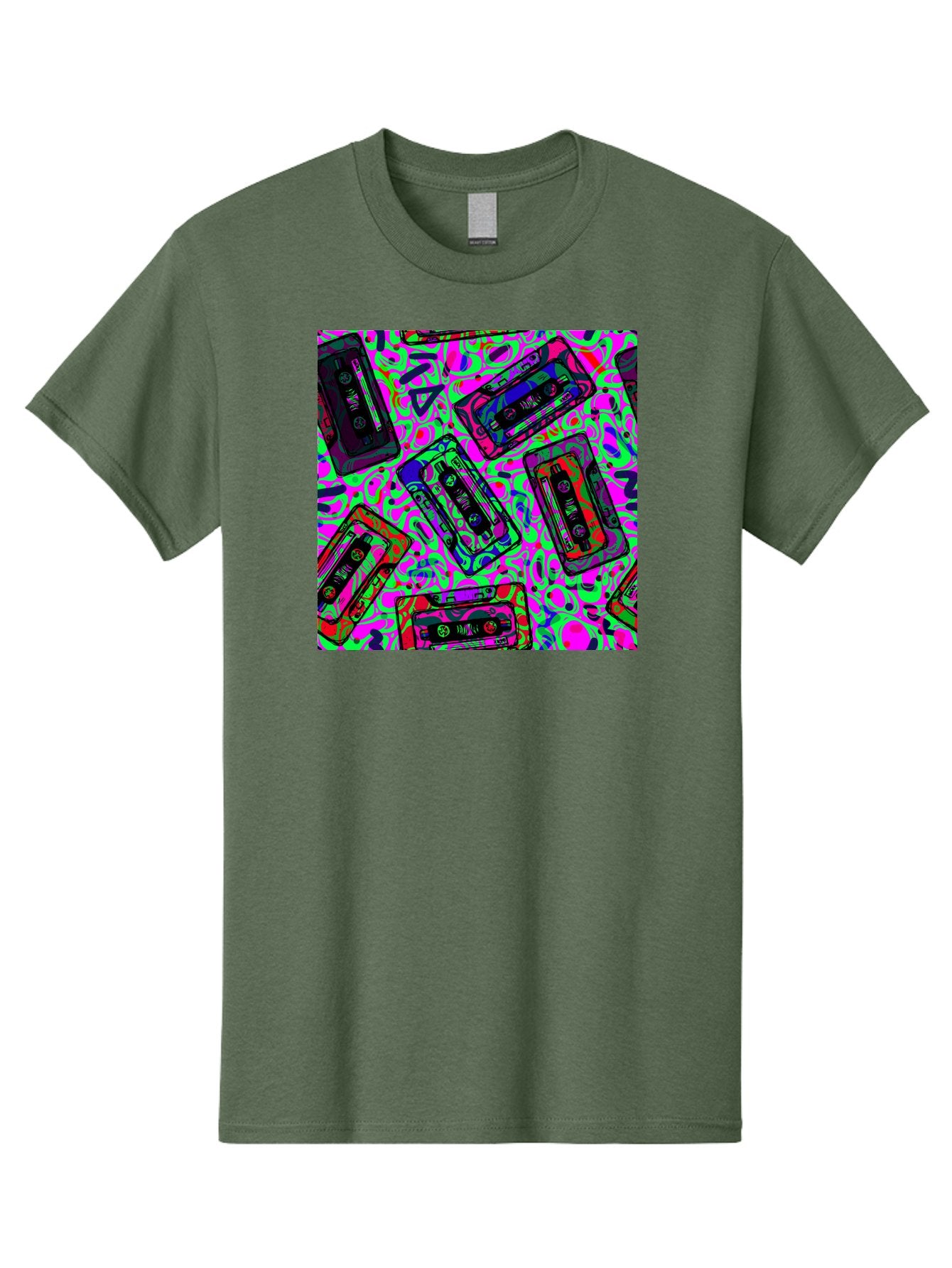 Mix-Tape Men'S Graphic Tee, 100% Cotton, Comfortable Casual Summer Wear, Machine Washable, Mix Tape Cassettes, Retro Music, Vintage Technology, Nostalgic Vibes, 80S And 90S Style, Cassette Tapes, Music Lover, Hipster Culture, Colorful Design Aac406 9