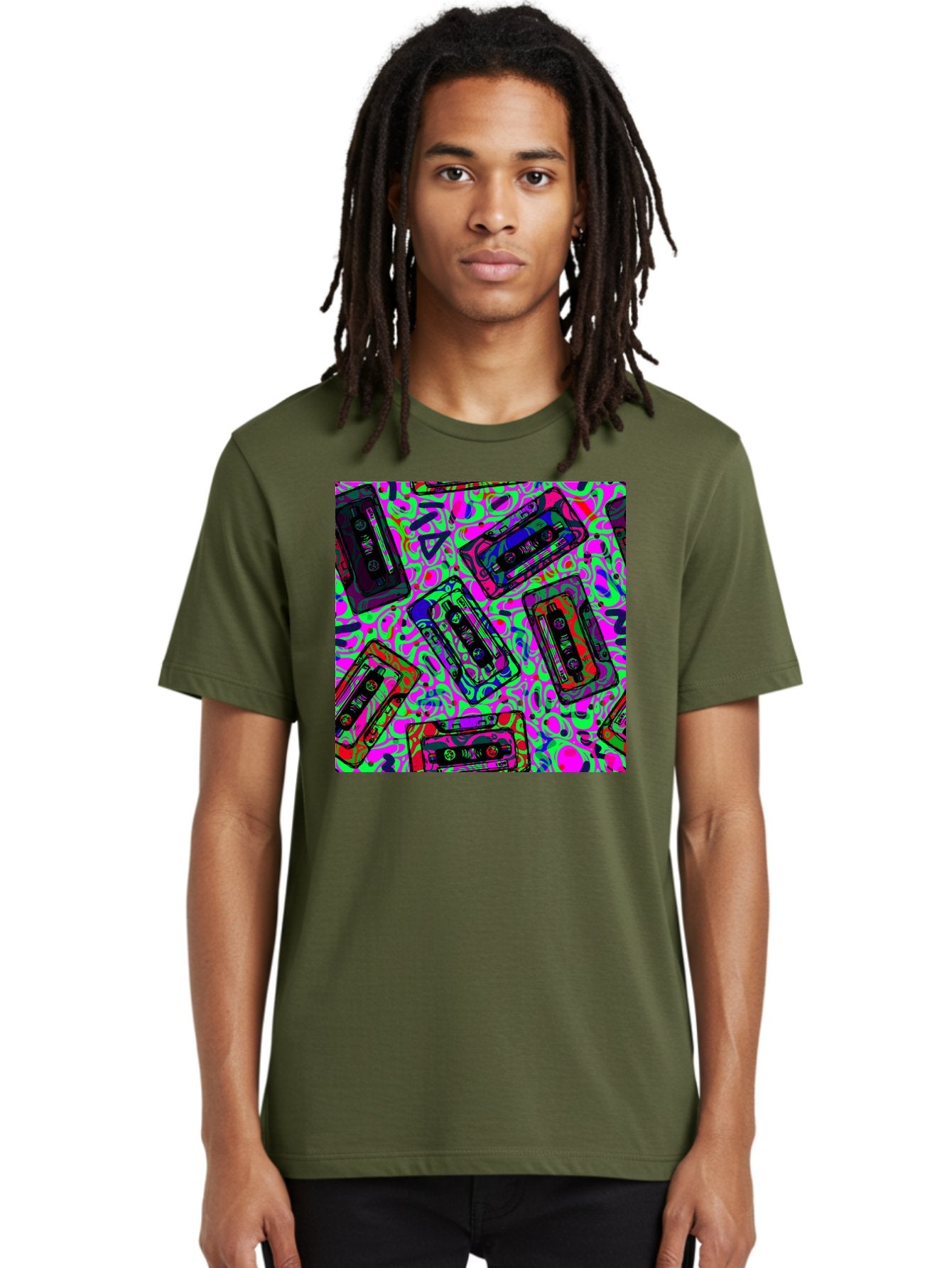 Mix-Tape Men'S Graphic Tee, 100% Cotton, Comfortable Casual Summer Wear, Machine Washable, Mix Tape Cassettes, Retro Music, Vintage Technology, Nostalgic Vibes, 80S And 90S Style, Cassette Tapes, Music Lover, Hipster Culture, Colorful Design Aac406 26