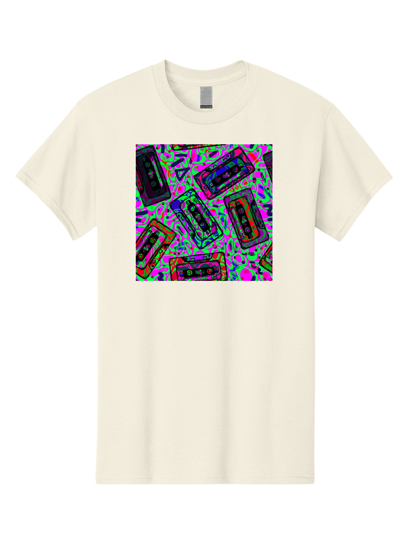 Mix-Tape Men'S Graphic Tee, 100% Cotton, Comfortable Casual Summer Wear, Machine Washable, Mix Tape Cassettes, Retro Music, Vintage Technology, Nostalgic Vibes, 80S And 90S Style, Cassette Tapes, Music Lover, Hipster Culture, Colorful Design Aac406 23