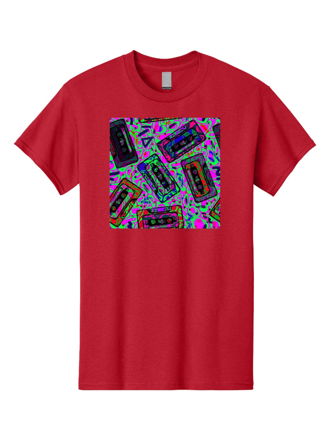 Mix-Tape Men'S Graphic Tee, 100% Cotton, Comfortable Casual Summer Wear, Machine Washable, Mix Tape Cassettes, Retro Music, Vintage Technology, Nostalgic Vibes, 80S And 90S Style, Cassette Tapes, Music Lover, Hipster Culture, Colorful Design Aac406 13