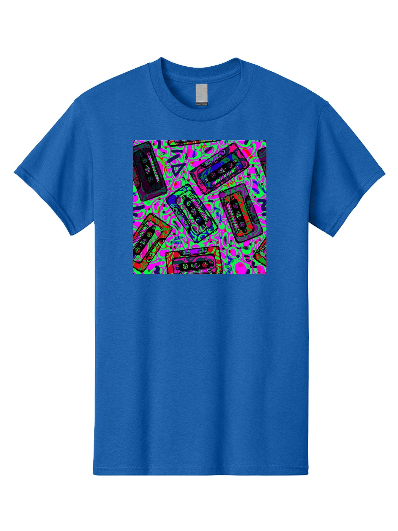 Mix-Tape Men'S Graphic Tee, 100% Cotton, Comfortable Casual Summer Wear, Machine Washable, Mix Tape Cassettes, Retro Music, Vintage Technology, Nostalgic Vibes, 80S And 90S Style, Cassette Tapes, Music Lover, Hipster Culture, Colorful Design Aac406 3