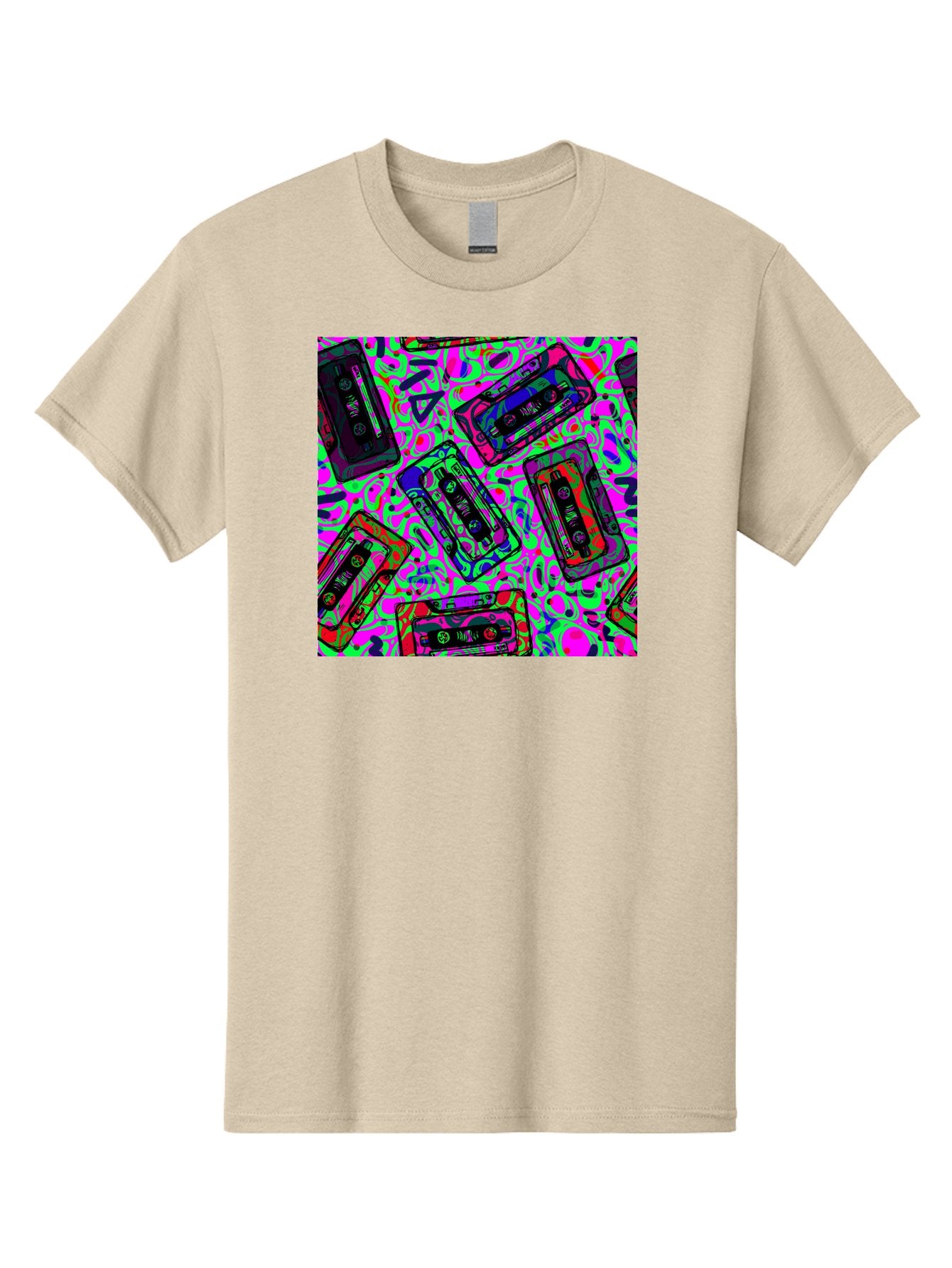 Mix-Tape Men'S Graphic Tee, 100% Cotton, Comfortable Casual Summer Wear, Machine Washable, Mix Tape Cassettes, Retro Music, Vintage Technology, Nostalgic Vibes, 80S And 90S Style, Cassette Tapes, Music Lover, Hipster Culture, Colorful Design Aac406
