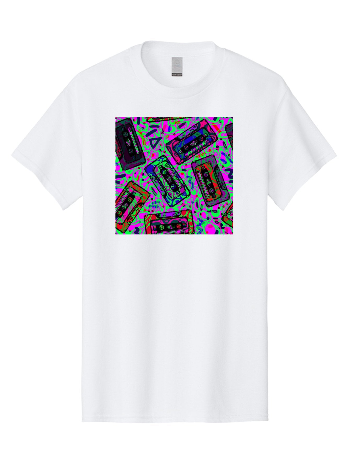 Mix-Tape Men'S Graphic Tee, 100% Cotton, Comfortable Casual Summer Wear, Machine Washable, Mix Tape Cassettes, Retro Music, Vintage Technology, Nostalgic Vibes, 80S And 90S Style, Cassette Tapes, Music Lover, Hipster Culture, Colorful Design Aac406 7