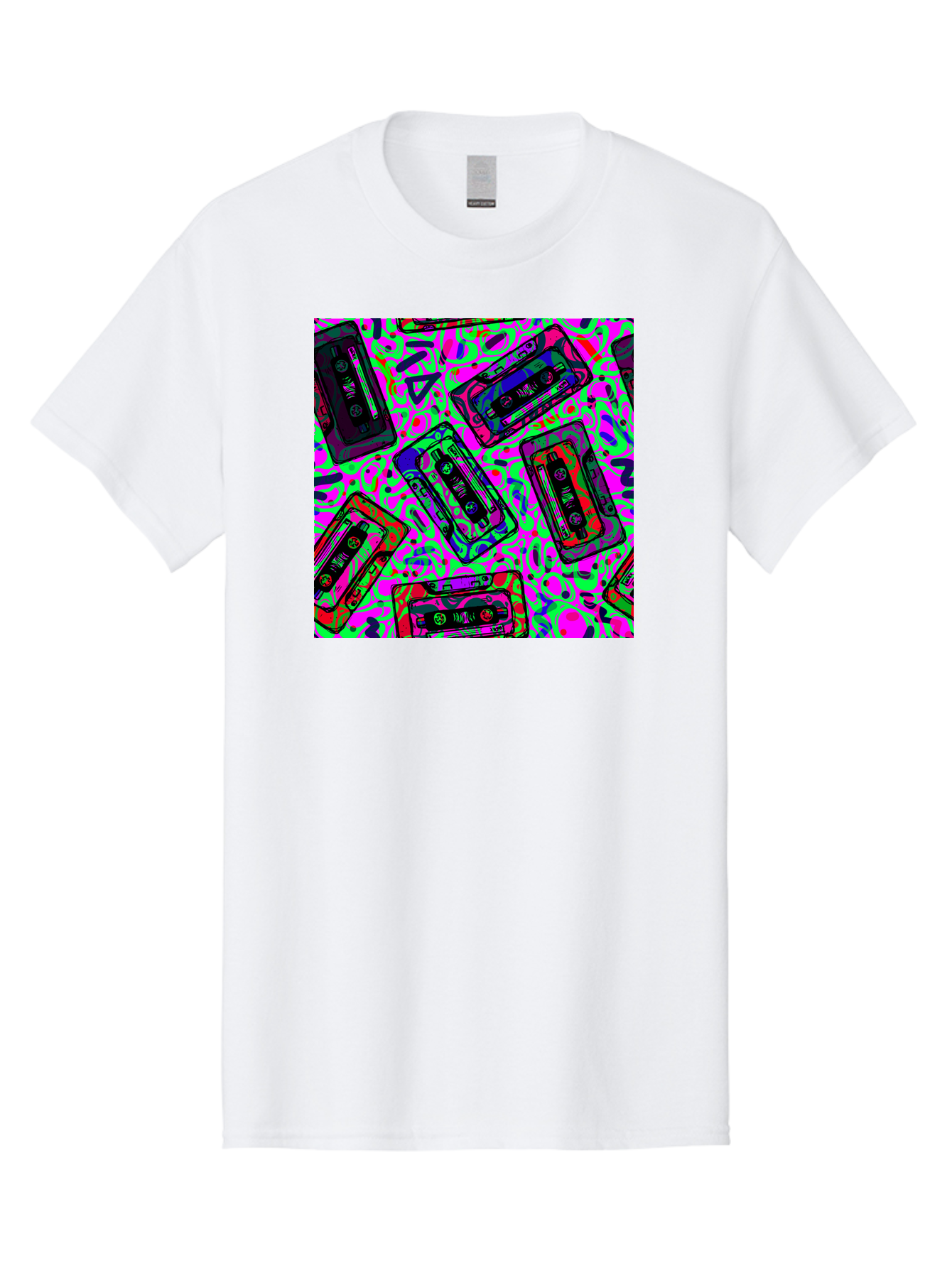 Mix-Tape Men'S Graphic Tee, 100% Cotton, Comfortable Casual Summer Wear, Machine Washable, Mix Tape Cassettes, Retro Music, Vintage Technology, Nostalgic Vibes, 80S And 90S Style, Cassette Tapes, Music Lover, Hipster Culture, Colorful Design Aac406 25