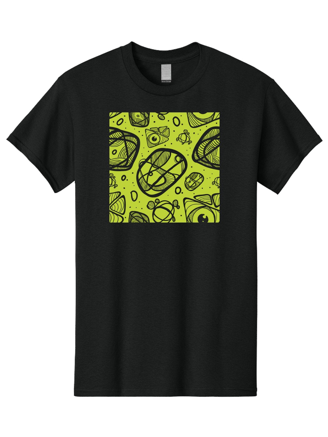 Ocean-Life Men'S Graphic Tee, 100% Cotton, Comfortable Casual Summer Wear, Machine Washable, Stylish Fish Illustrations, Ocean Creatures, Abstract Art, White Line Drawings, Playful Patterns, Whimsical Designs, Food-Inspired Artwork, Aac409 8