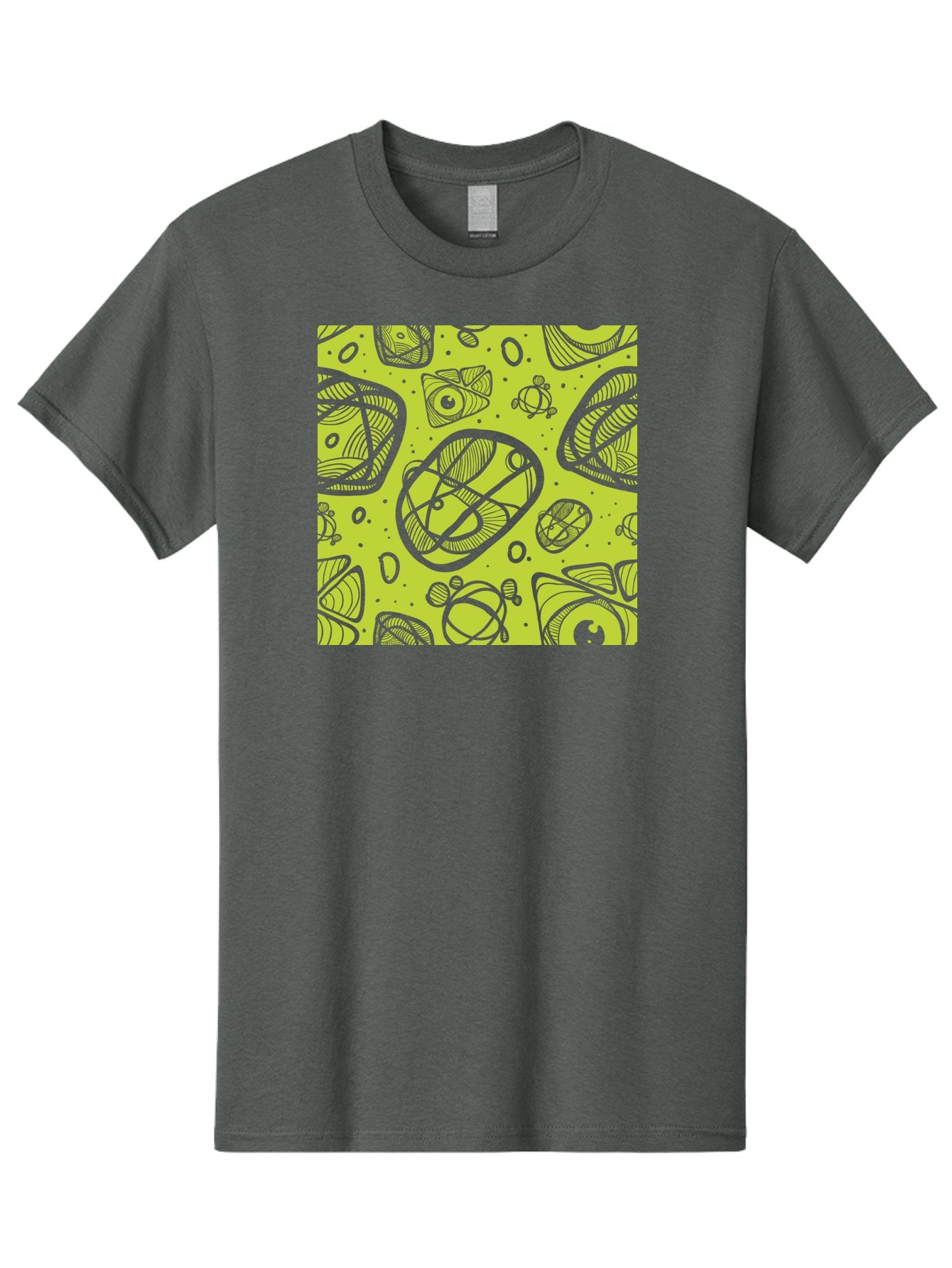 Ocean-Life Men'S Graphic Tee, 100% Cotton, Comfortable Casual Summer Wear, Machine Washable, Stylish Fish Illustrations, Ocean Creatures, Abstract Art, White Line Drawings, Playful Patterns, Whimsical Designs, Food-Inspired Artwork, Aac409 5