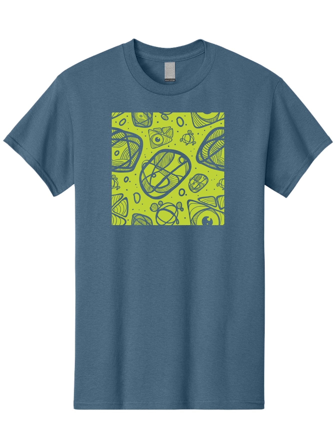 Ocean-Life Men'S Graphic Tee, 100% Cotton, Comfortable Casual Summer Wear, Machine Washable, Stylish Fish Illustrations, Ocean Creatures, Abstract Art, White Line Drawings, Playful Patterns, Whimsical Designs, Food-Inspired Artwork, Aac409 7