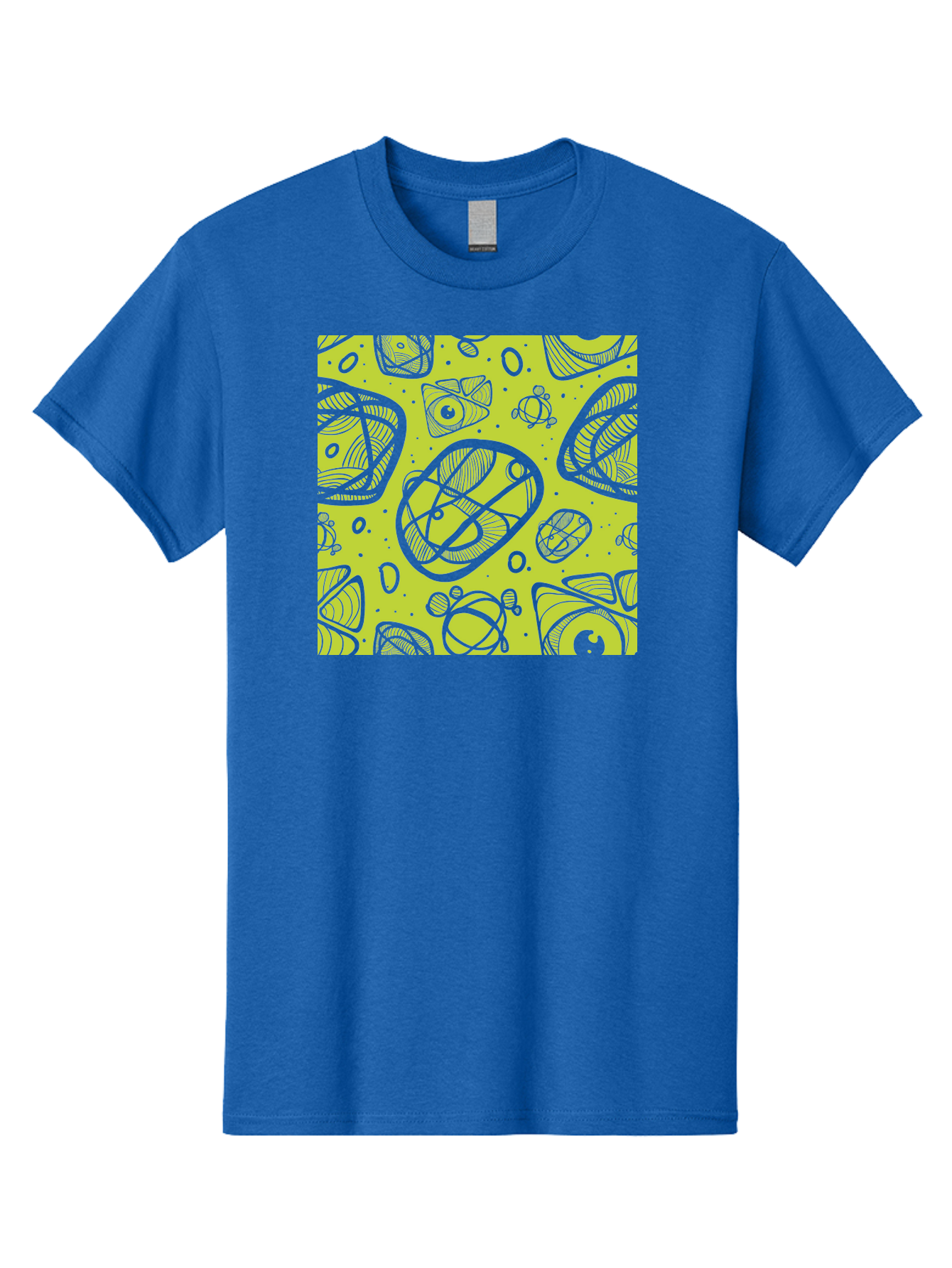 Ocean-Life Men'S Graphic Tee, 100% Cotton, Comfortable Casual Summer Wear, Machine Washable, Stylish Fish Illustrations, Ocean Creatures, Abstract Art, White Line Drawings, Playful Patterns, Whimsical Designs, Food-Inspired Artwork, Aac409 17