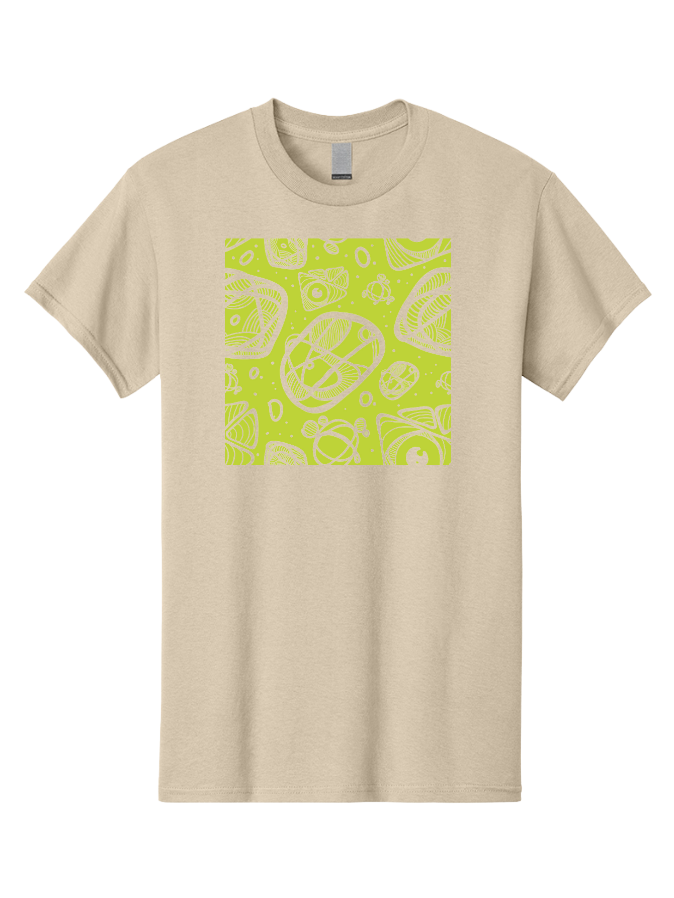 Ocean-Life Men'S Graphic Tee, 100% Cotton, Comfortable Casual Summer Wear, Machine Washable, Stylish Fish Illustrations, Ocean Creatures, Abstract Art, White Line Drawings, Playful Patterns, Whimsical Designs, Food-Inspired Artwork, Aac409