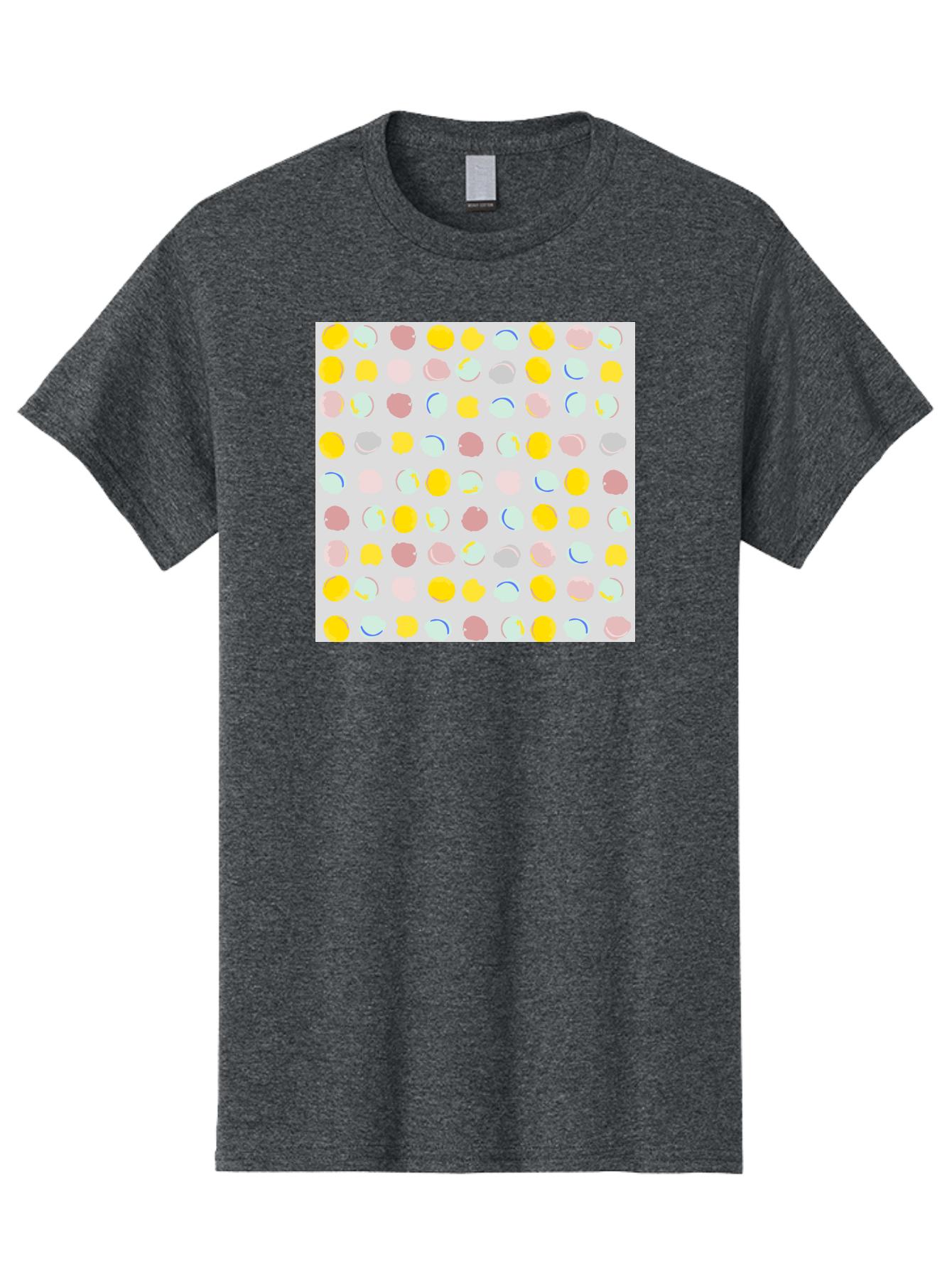 Pastel-Polka-Dots Men'S Graphic Tee, 100% Cotton, Comfortable Casual Summer Wear, Machine Washable, Pastel Colors, Abstract Design, Geometric Pattern, Colorful Dots, Creative Art, Decorative Background, Modern Style, Artistic Expression, Aac410 29