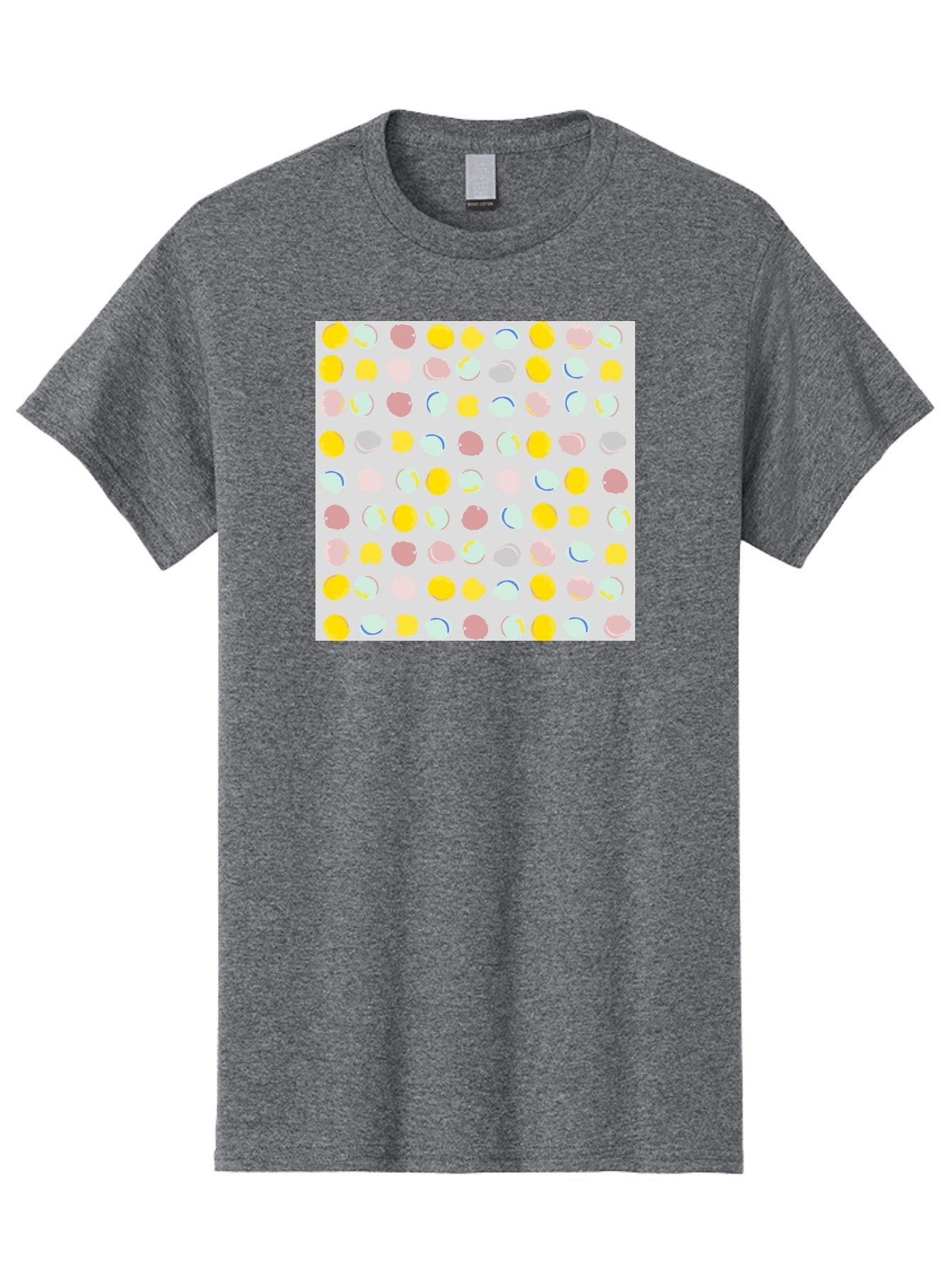 Pastel-Polka-Dots Men'S Graphic Tee, 100% Cotton, Comfortable Casual Summer Wear, Machine Washable, Pastel Colors, Abstract Design, Geometric Pattern, Colorful Dots, Creative Art, Decorative Background, Modern Style, Artistic Expression, Aac410 14
