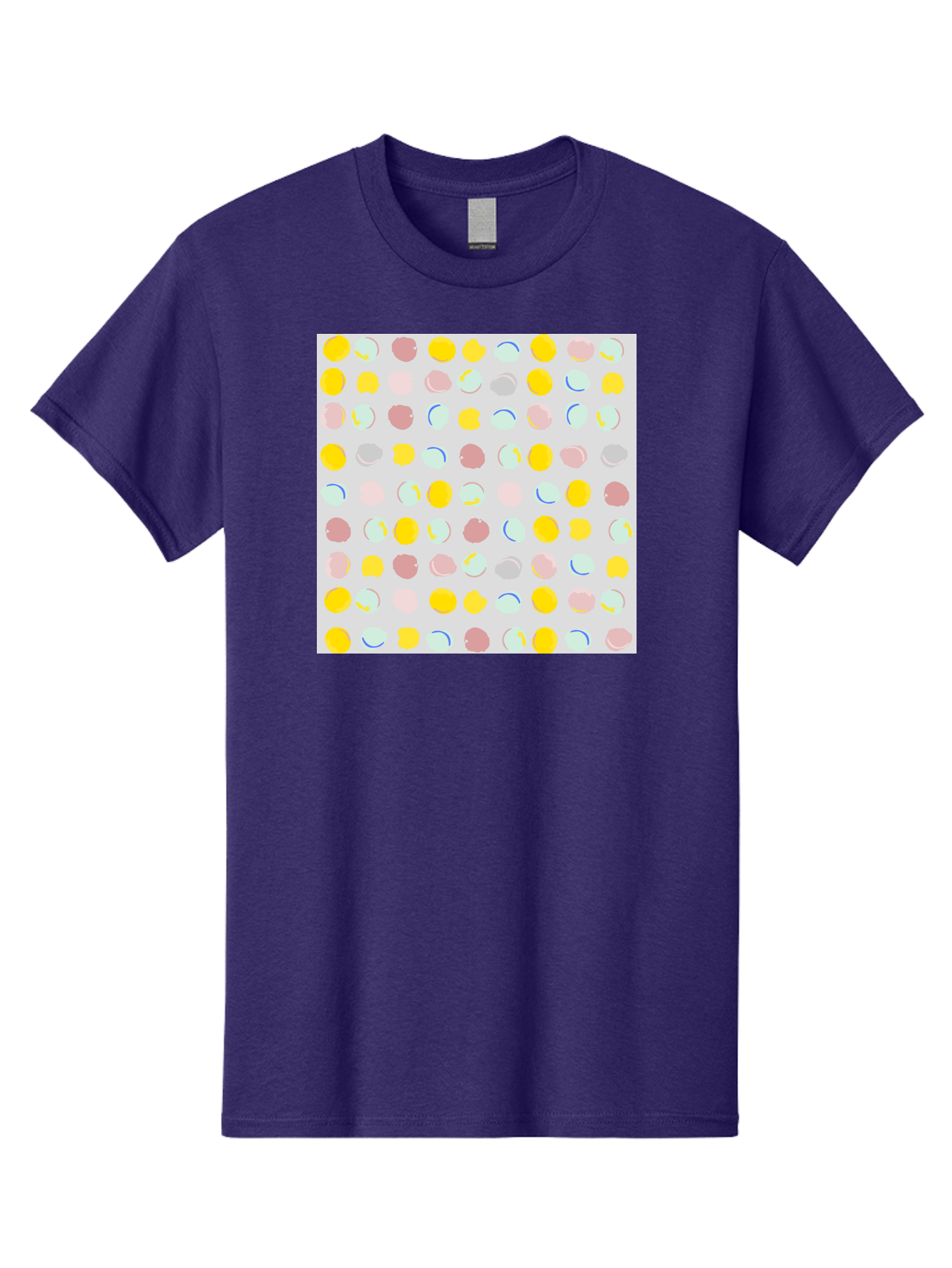 Pastel-Polka-Dots Men'S Graphic Tee, 100% Cotton, Comfortable Casual Summer Wear, Machine Washable, Pastel Colors, Abstract Design, Geometric Pattern, Colorful Dots, Creative Art, Decorative Background, Modern Style, Artistic Expression, Aac410 15