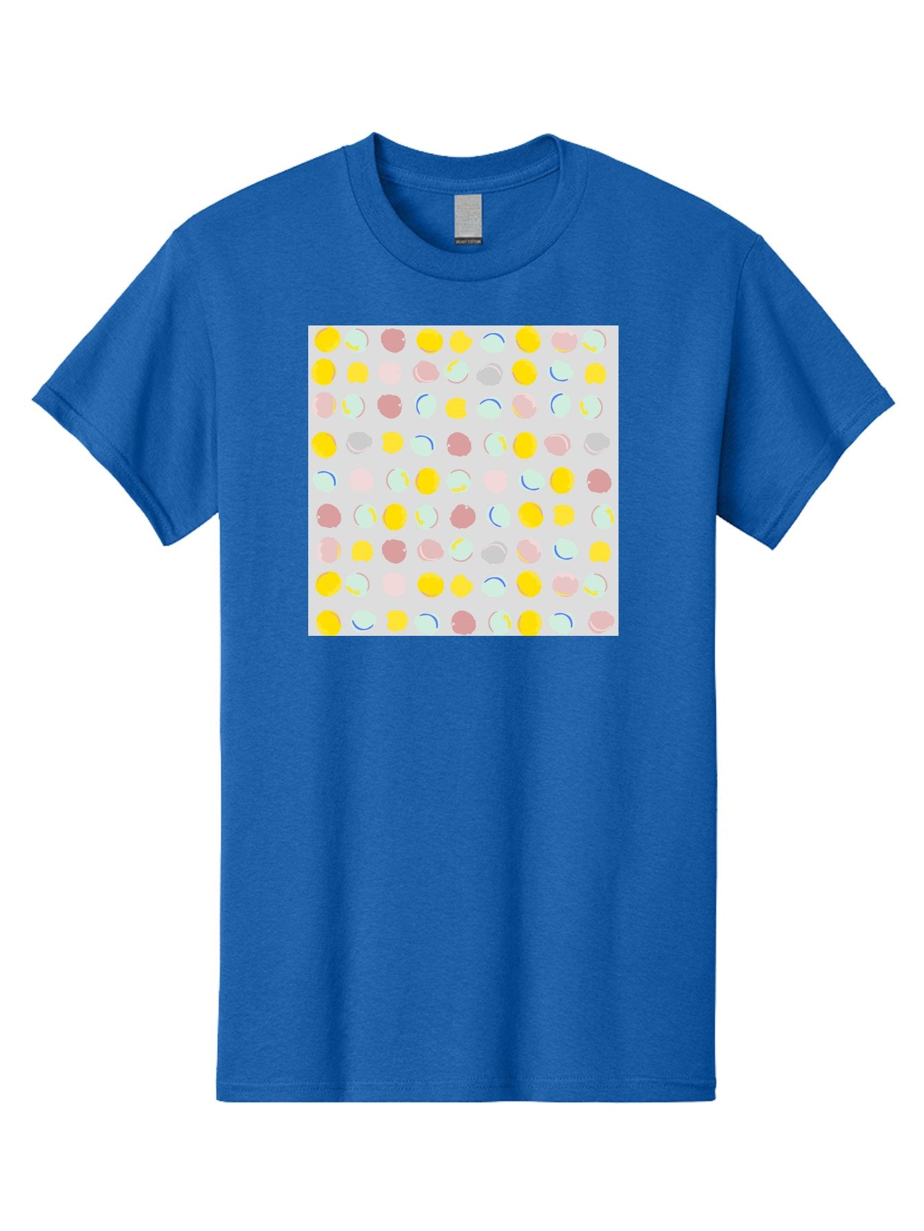 Pastel-Polka-Dots Men'S Graphic Tee, 100% Cotton, Comfortable Casual Summer Wear, Machine Washable, Pastel Colors, Abstract Design, Geometric Pattern, Colorful Dots, Creative Art, Decorative Background, Modern Style, Artistic Expression, Aac410 8