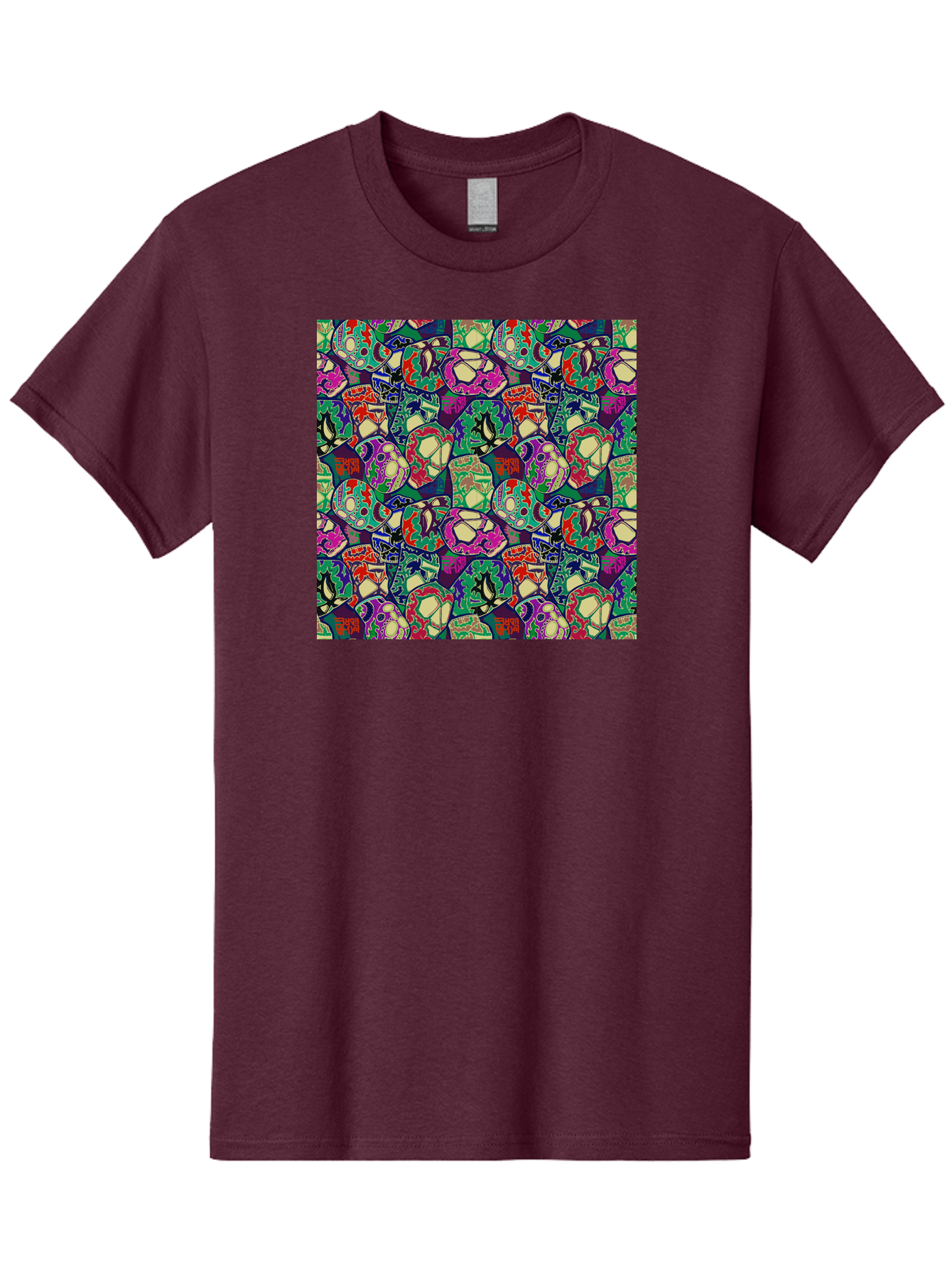 Sugar-Skulls Men'S Graphic Tee, 100% Cotton, Comfortable Casual Summer Wear, Machine Washable, Sugar Skulls, Colorful Designs, Vibrant Patterns, Dia De Los Muertos, Festive Atmosphere, Artistic Expression, Cultural Heritage, Intricate Details, Aac423 29