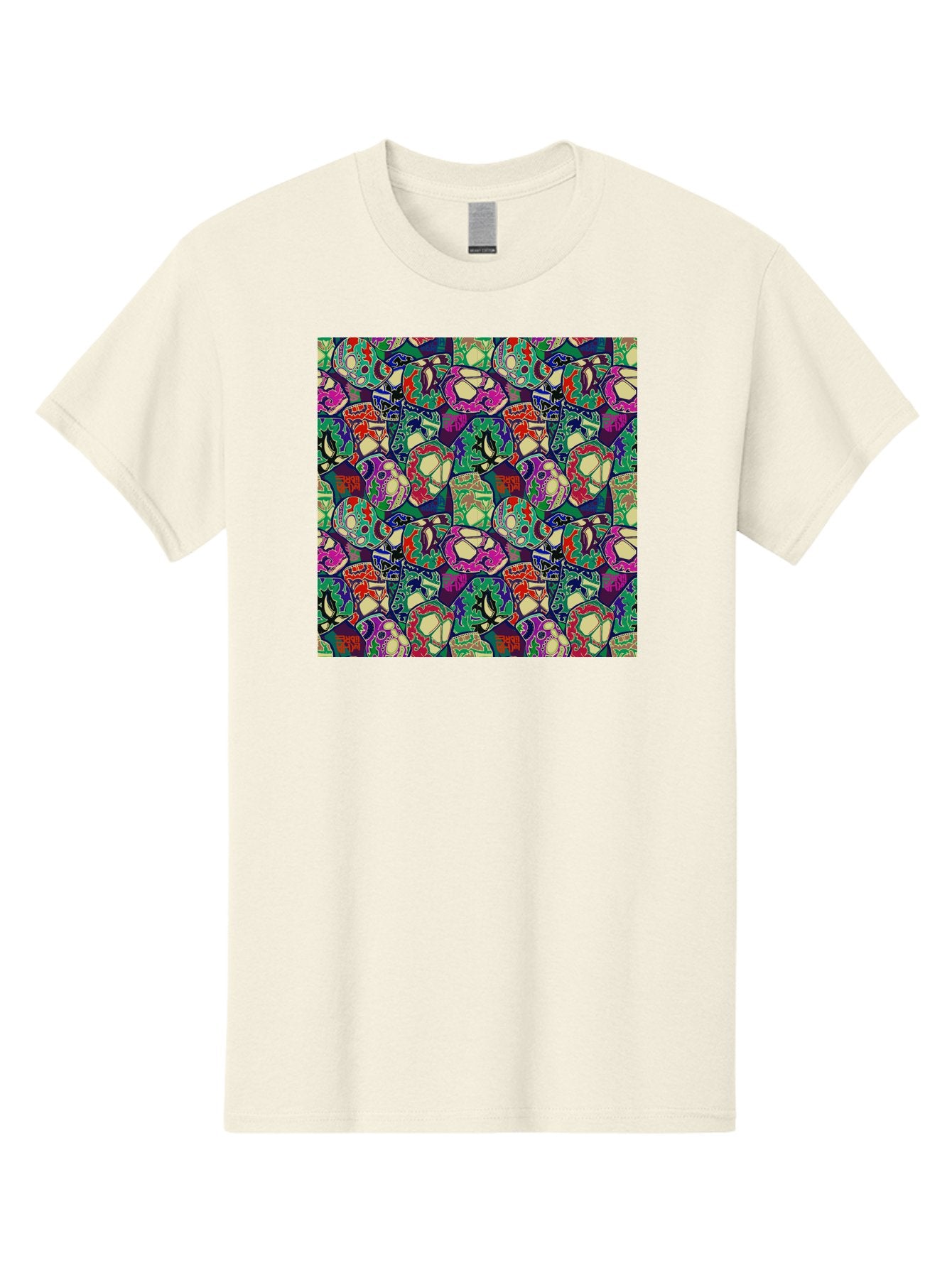 Sugar-Skulls Men'S Graphic Tee, 100% Cotton, Comfortable Casual Summer Wear, Machine Washable, Sugar Skulls, Colorful Designs, Vibrant Patterns, Dia De Los Muertos, Festive Atmosphere, Artistic Expression, Cultural Heritage, Intricate Details, Aac423 6