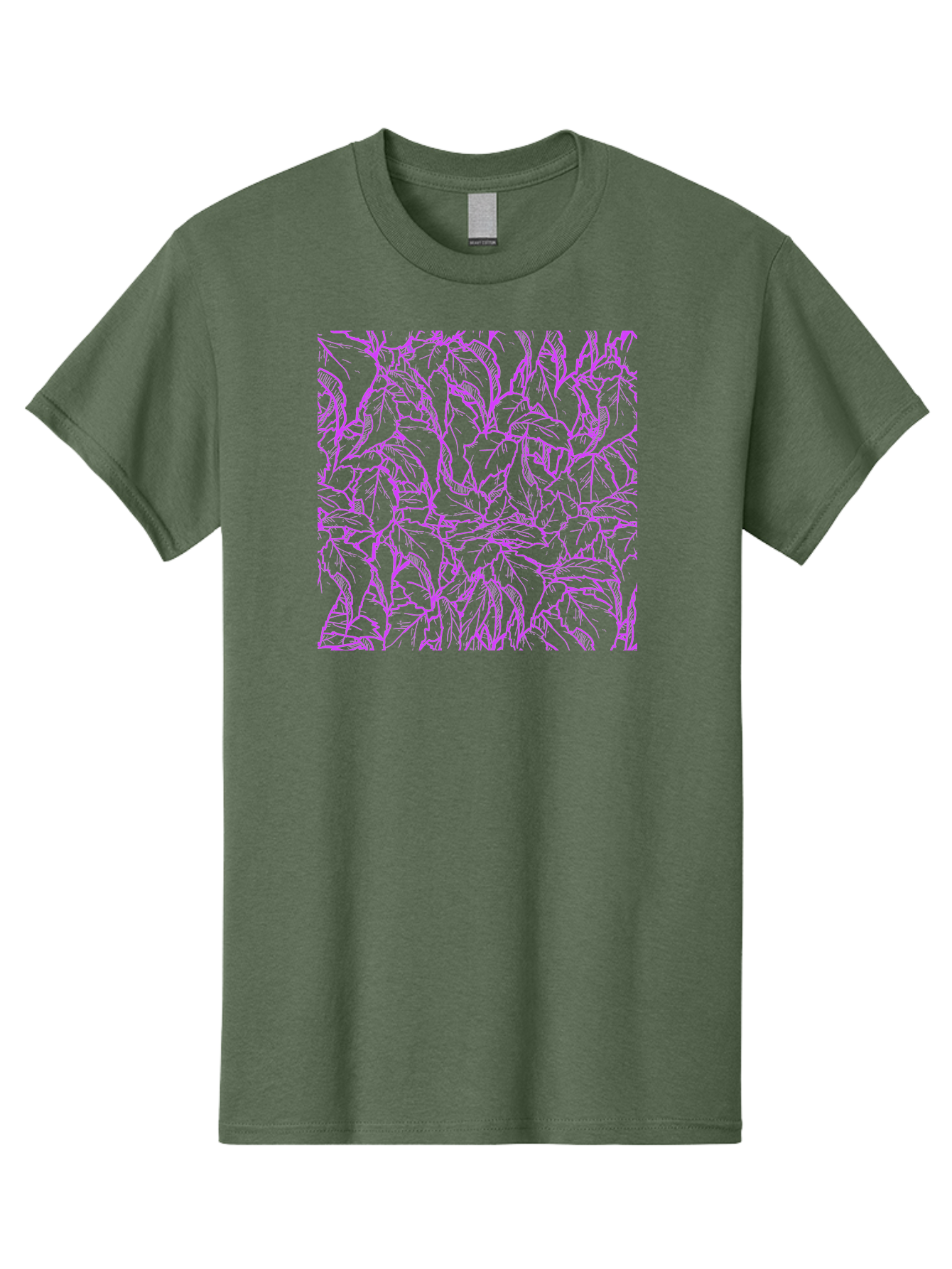 Tropical-Foliage Men'S Graphic Tee, 100% Cotton, Comfortable Casual Summer Wear, Machine Washable, Tropical Leaves, Leaf Pattern, Neon Pink, Cyan Background, Abstract Design, Botanical Art, Vibrant Colors, Summer Feel, Exotic Plants, Aac427 19