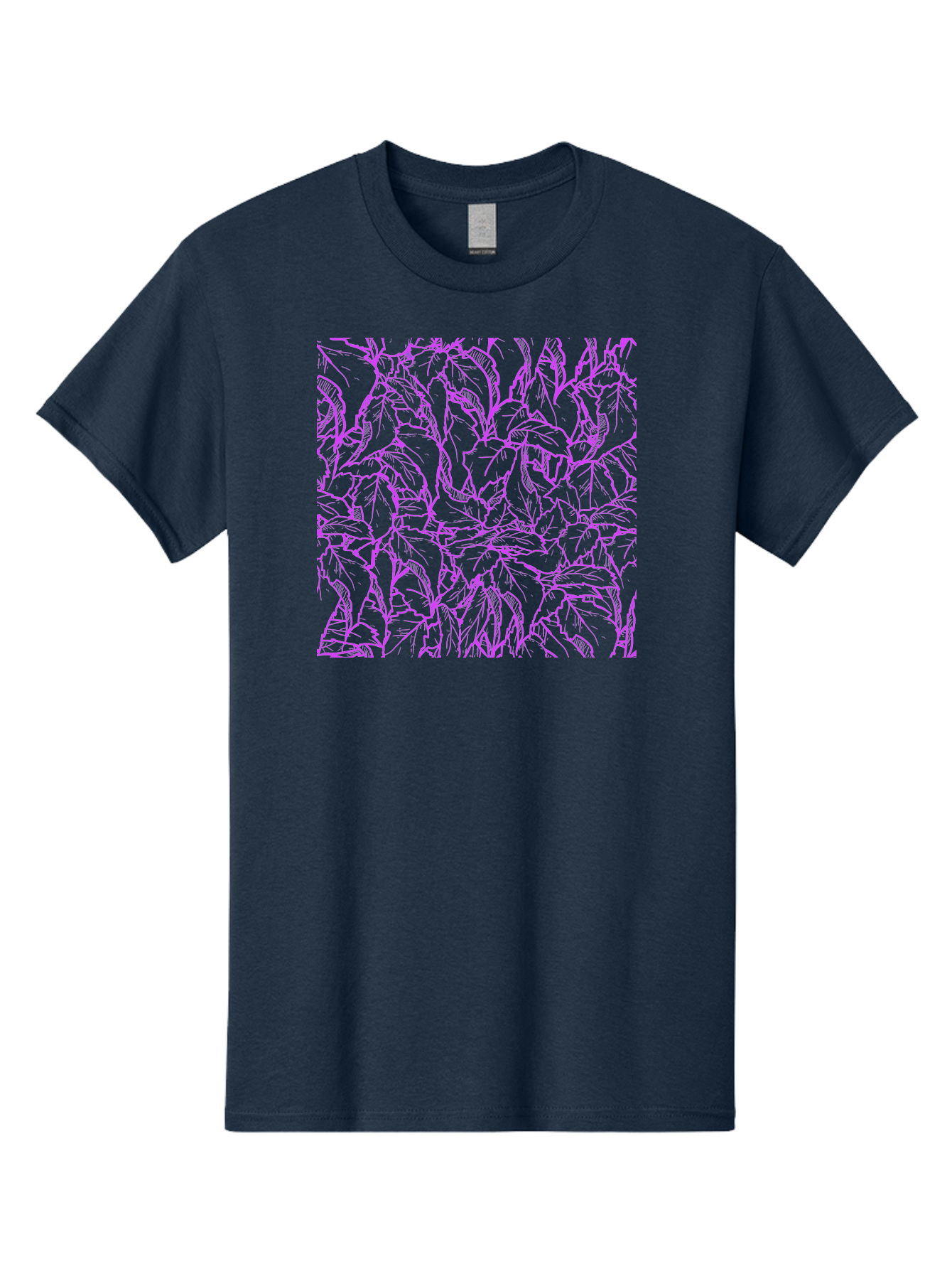 Tropical-Foliage Men'S Graphic Tee, 100% Cotton, Comfortable Casual Summer Wear, Machine Washable, Tropical Leaves, Leaf Pattern, Neon Pink, Cyan Background, Abstract Design, Botanical Art, Vibrant Colors, Summer Feel, Exotic Plants, Aac427 29