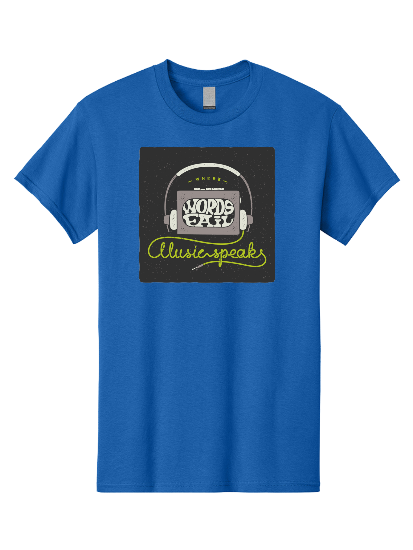 Where-Words-Fail-Music-Speaks Men'S Graphic Tee, 100% Cotton, Comfortable Casual Summer Wear, Machine Washable, Music Inspiration, Emotional Expression, Creative Quotes, Motivational Phrases, Where Words Fail Music Speaks, Aac441 9