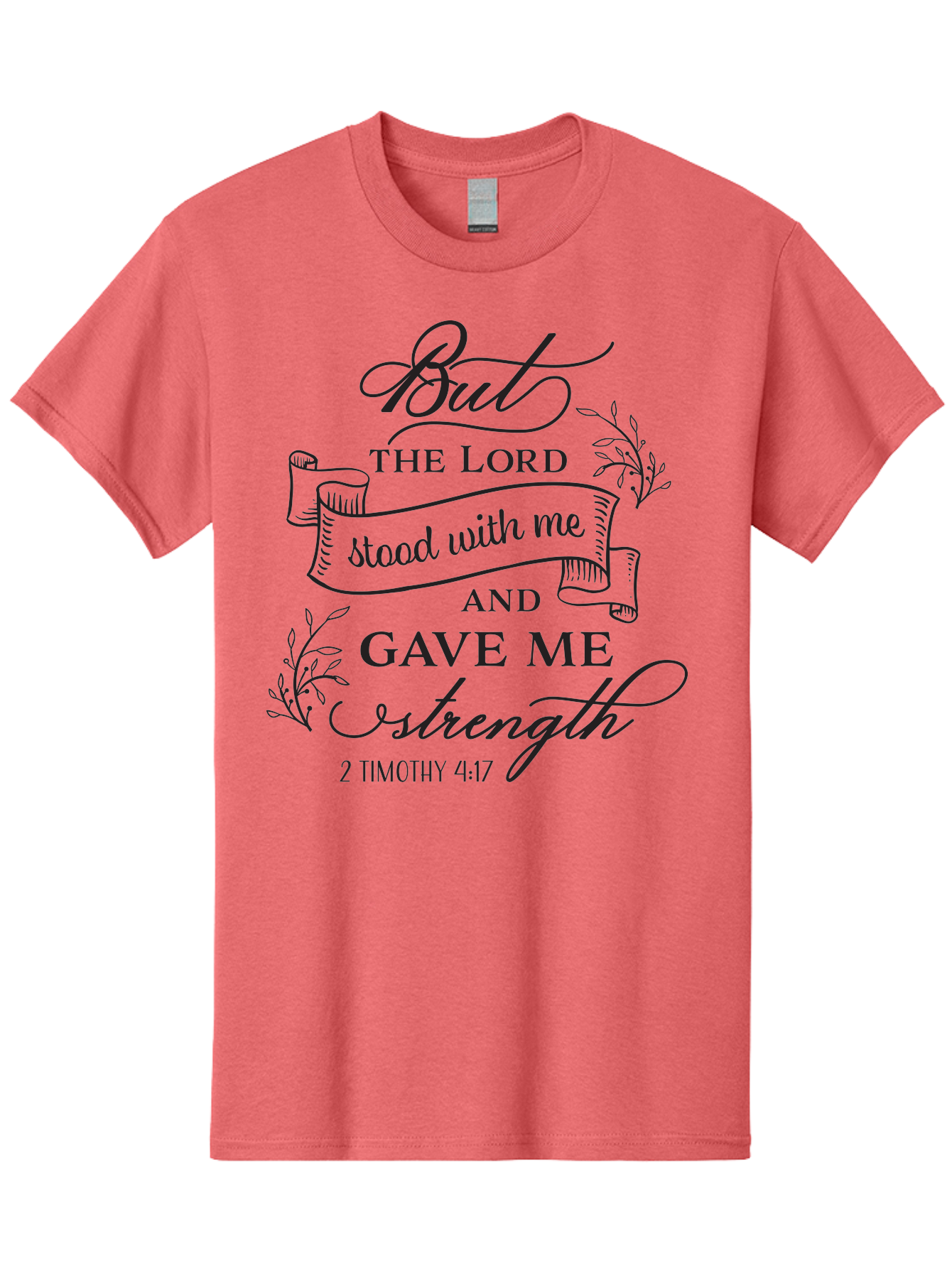 2-Timothy-4-17 Men'S Graphic Tee, 100% Cotton, Comfortable Casual Summer Wear, Machine Washable, Inspirational Quote, Bible Verse, 2 Timothy 4:17, Faith, Motivation, Scripture, Spiritual Guidance, Lord'S Strength, Perseverance Aac445 27