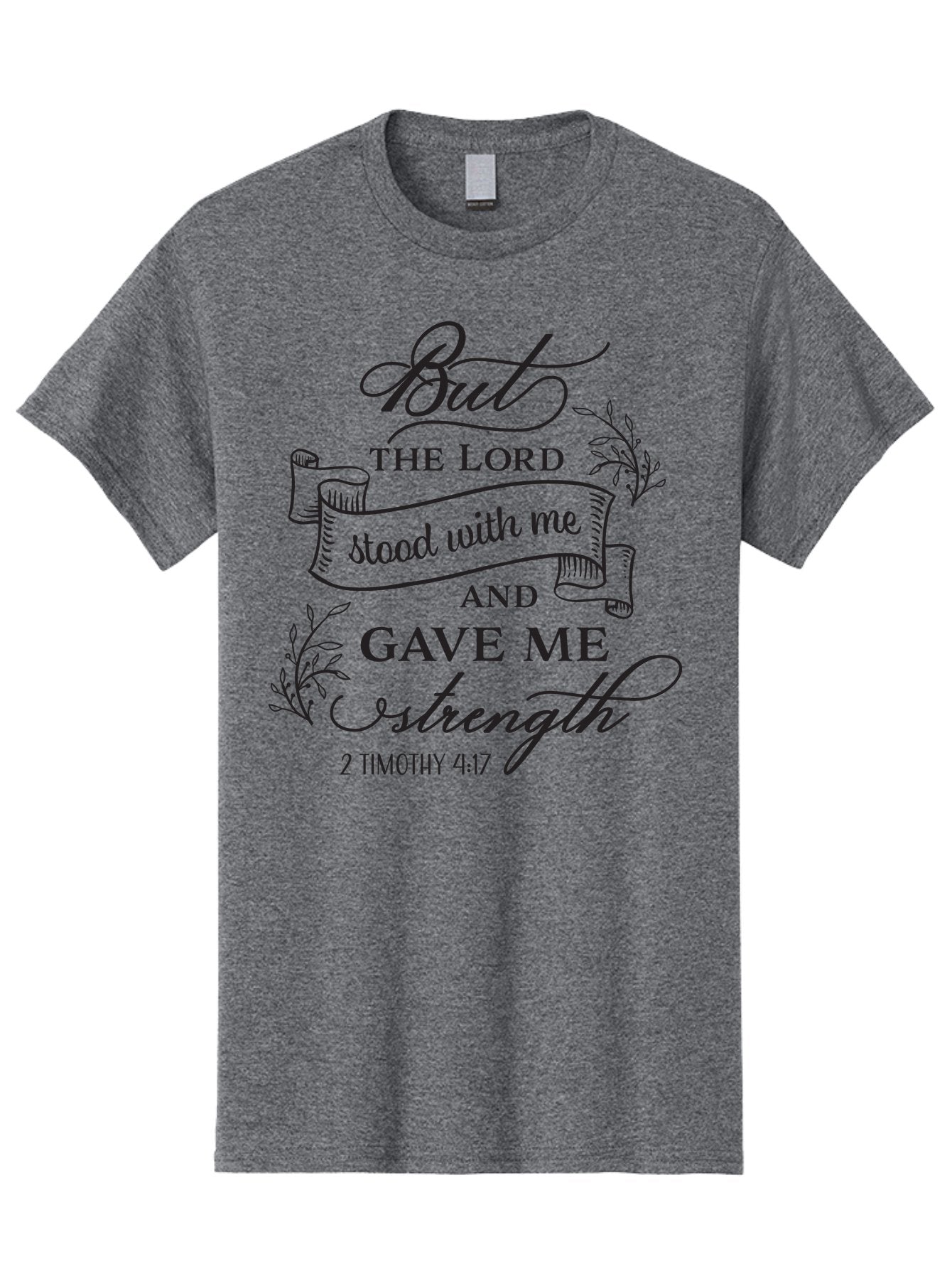 2-Timothy-4-17 Men'S Graphic Tee, 100% Cotton, Comfortable Casual Summer Wear, Machine Washable, Inspirational Quote, Bible Verse, 2 Timothy 4:17, Faith, Motivation, Scripture, Spiritual Guidance, Lord'S Strength, Perseverance Aac445 9