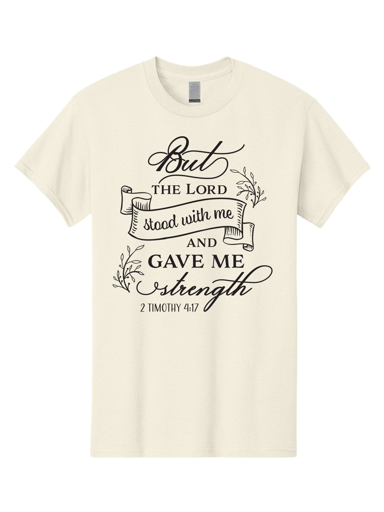 2-Timothy-4-17 Men'S Graphic Tee, 100% Cotton, Comfortable Casual Summer Wear, Machine Washable, Inspirational Quote, Bible Verse, 2 Timothy 4:17, Faith, Motivation, Scripture, Spiritual Guidance, Lord'S Strength, Perseverance Aac445 12