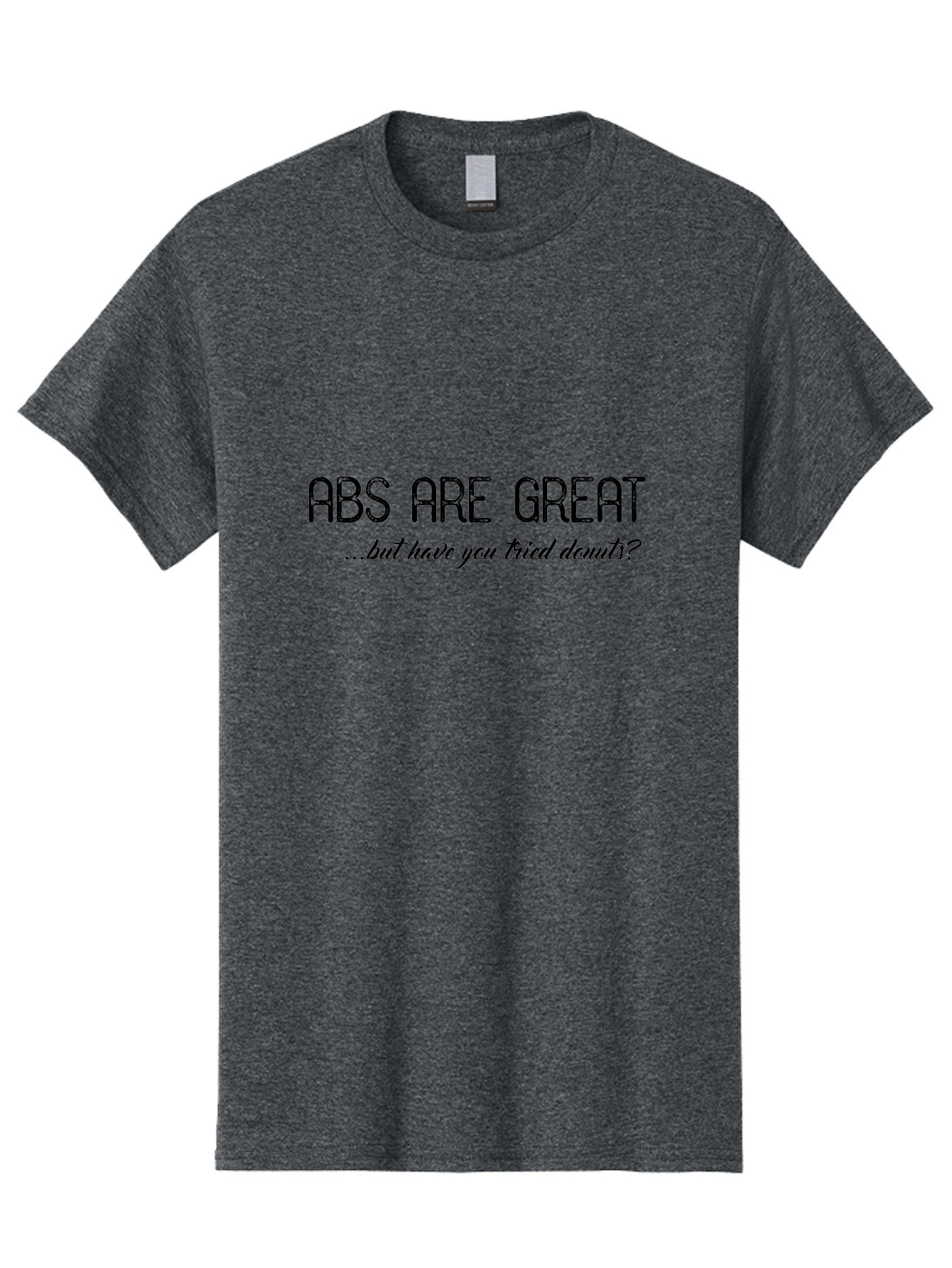 Abs-Are-Great Men'S Graphic Tee, 100% Cotton, Comfortable Casual Summer Wear, Machine Washable, Funny Quote, Humorous Saying, Donut Love, Fitness Humor, Workout Joke, Sweet Treats, Playful Message, Indulgent Humor Aac449 21