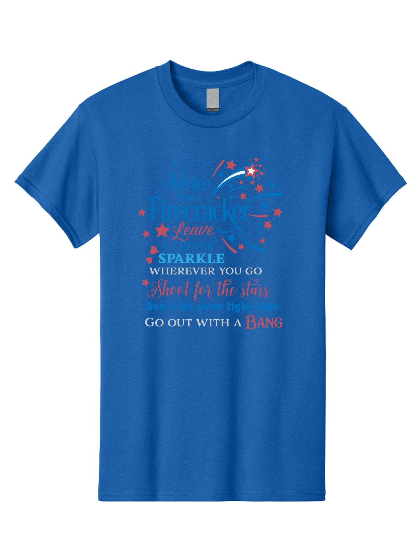 Advice-From-Firecracker Men'S Graphic Tee, 100% Cotton, Comfortable Casual Summer Wear, Machine Washable, Inspirational Quotes, Motivational Words, Positive Affirmations, Sparkle, Firecracker Advice, Life Guidance, Motivational Phrases, Aac452 3