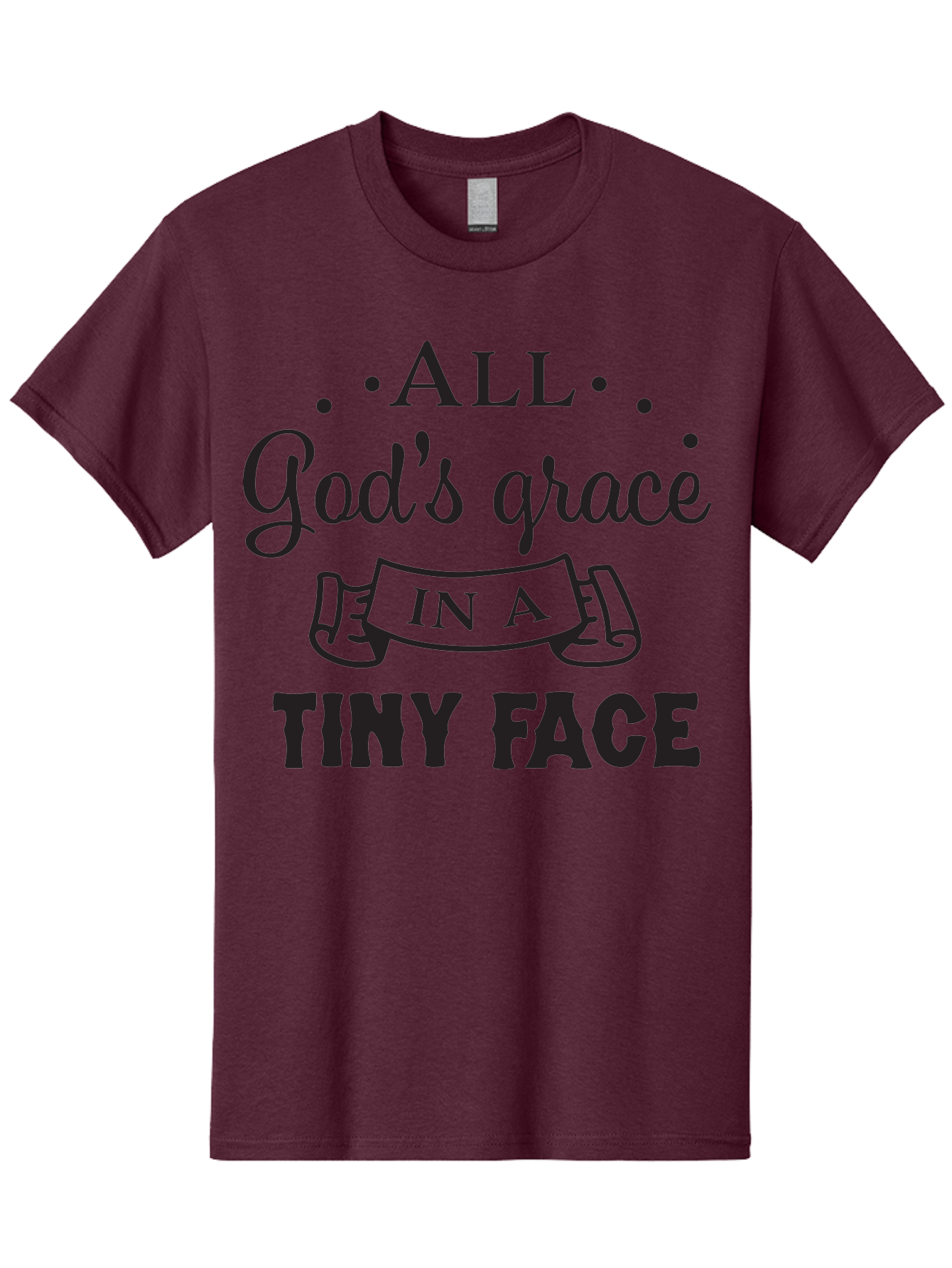 All-God-S-Grace-In-A-Tiny-Face Men'S Graphic Tee, 100% Cotton, Comfortable Casual Summer Wear, Machine Washable, Inspirational Quote, God'S Grace, Tiny Face, Cute Baby, Baby Blessing, Inspirational Message, Baby Quote, Faith, Love, Aac455 13