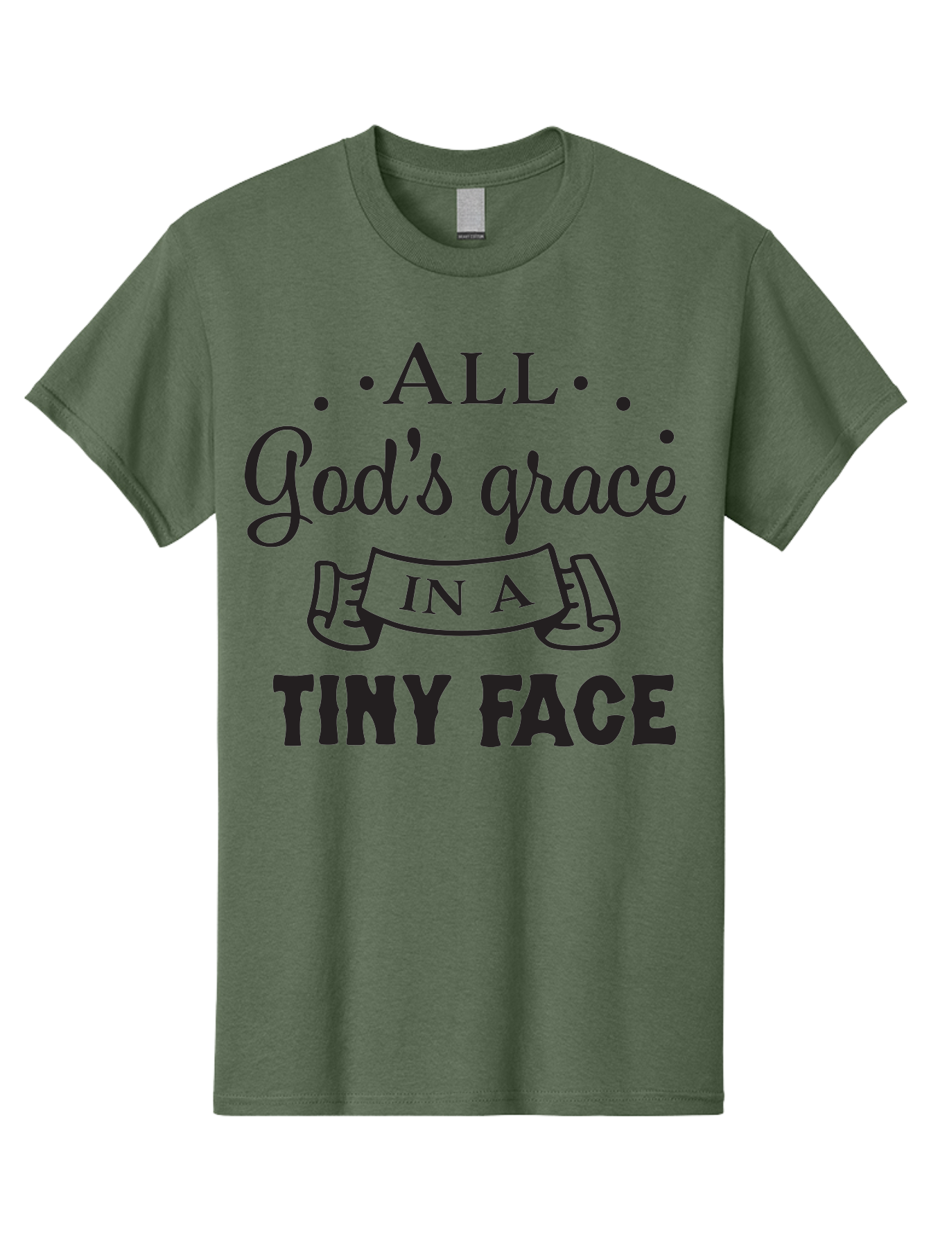 All-God-S-Grace-In-A-Tiny-Face Men'S Graphic Tee, 100% Cotton, Comfortable Casual Summer Wear, Machine Washable, Inspirational Quote, God'S Grace, Tiny Face, Cute Baby, Baby Blessing, Inspirational Message, Baby Quote, Faith, Love, Aac455 15