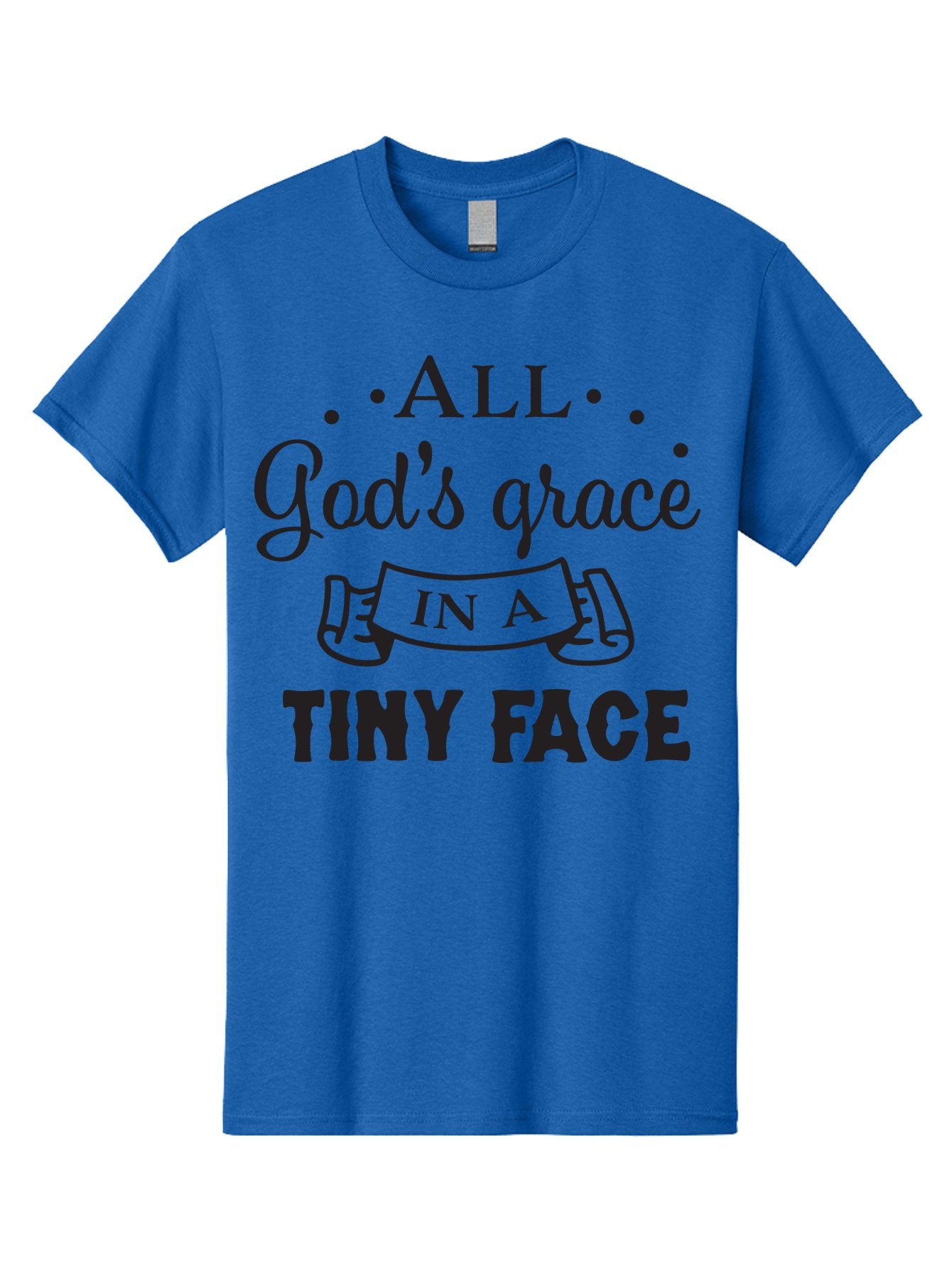 All-God-S-Grace-In-A-Tiny-Face Men'S Graphic Tee, 100% Cotton, Comfortable Casual Summer Wear, Machine Washable, Inspirational Quote, God'S Grace, Tiny Face, Cute Baby, Baby Blessing, Inspirational Message, Baby Quote, Faith, Love, Aac455 8