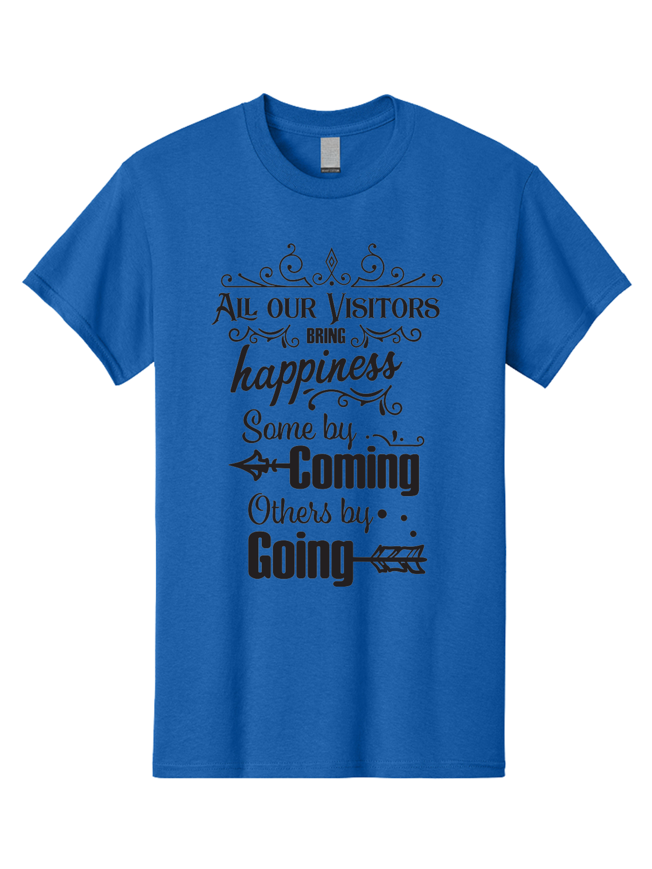 All-Our-Visitors Men'S Graphic Tee, 100% Cotton, Comfortable Casual Summer Wear, Machine Washable, Inspirational Quote, Happiness, Visitors, Coming And Going, Positivity, Motivational Message, Funny Saying, Witty Humor, Guest Book Quote Aac459 3