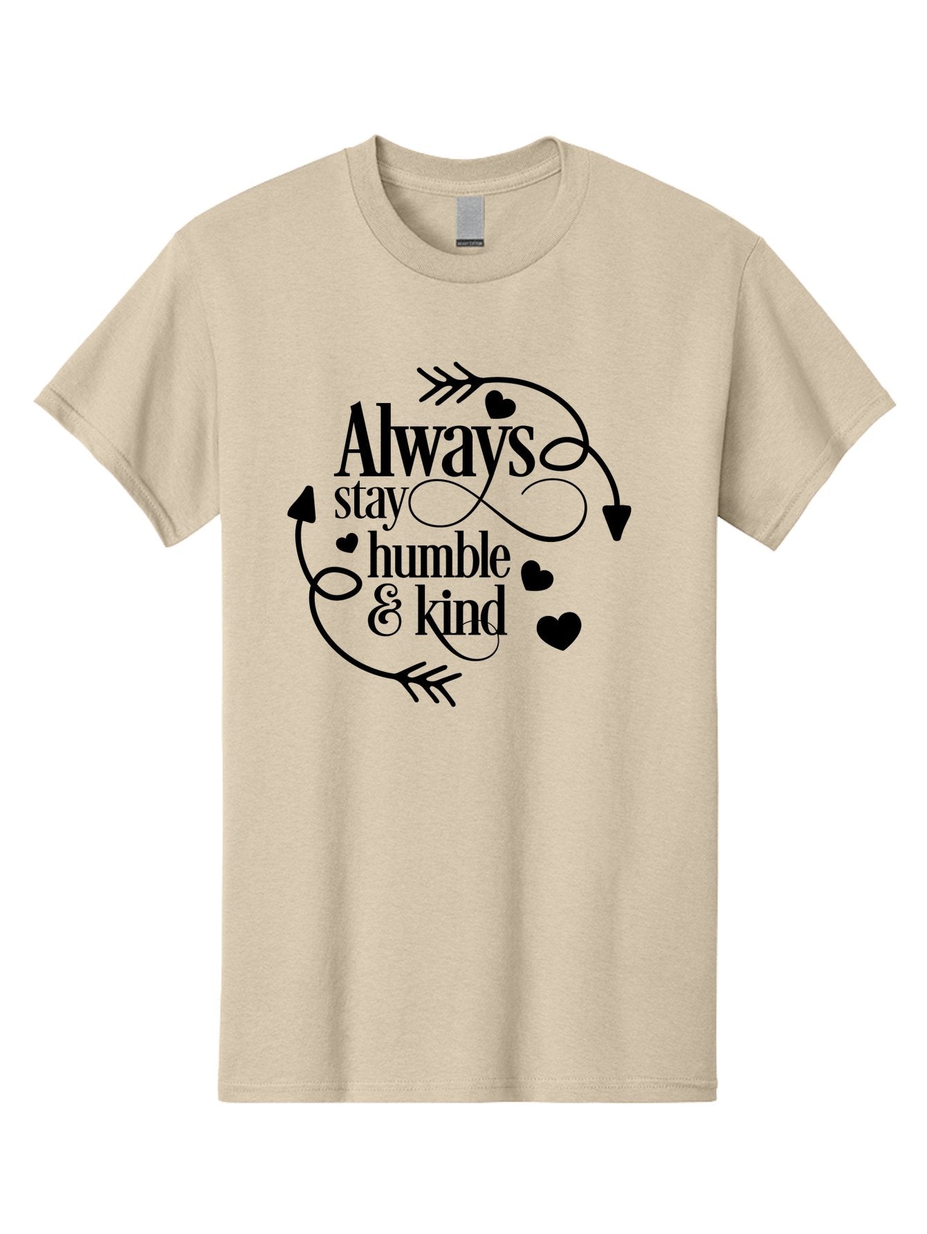 Always-Stay-Humble-Kind Men'S Graphic Tee, 100% Cotton, Comfortable Casual Summer Wear, Machine Washable, Inspirational Quote, Motivational Phrase, Positive Vibes, Kindness Matters, Humble Attitude, Heartwarming Message, Aac468 10