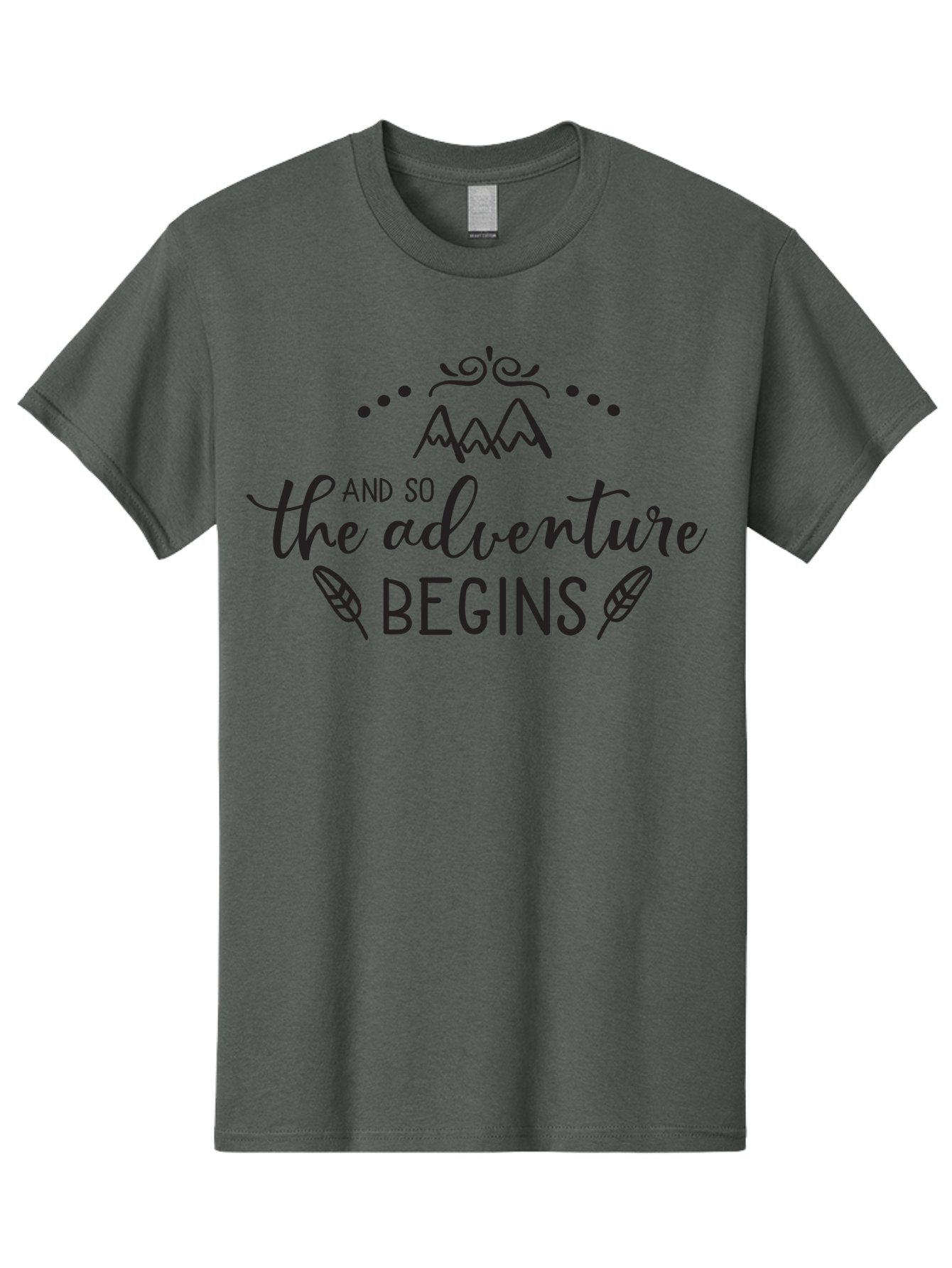 And-So-The-Adventure-Begins Men'S Graphic Tee, 100% Cotton, Comfortable Casual Summer Wear, Machine Washable, Motivational Quote, Adventure Inspiration, Travel, Adventure Begins, Explore, Wanderlust, Outdoor Enthusiast, Inspirational Saying, Aac471 7