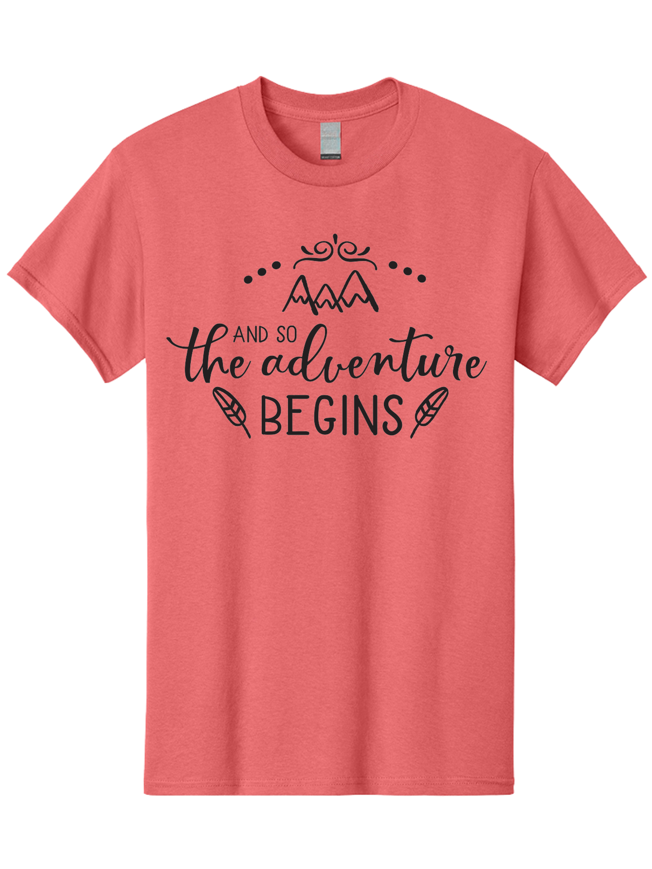 And-So-The-Adventure-Begins Men'S Graphic Tee, 100% Cotton, Comfortable Casual Summer Wear, Machine Washable, Motivational Quote, Adventure Inspiration, Travel, Adventure Begins, Explore, Wanderlust, Outdoor Enthusiast, Inspirational Saying, Aac471 17